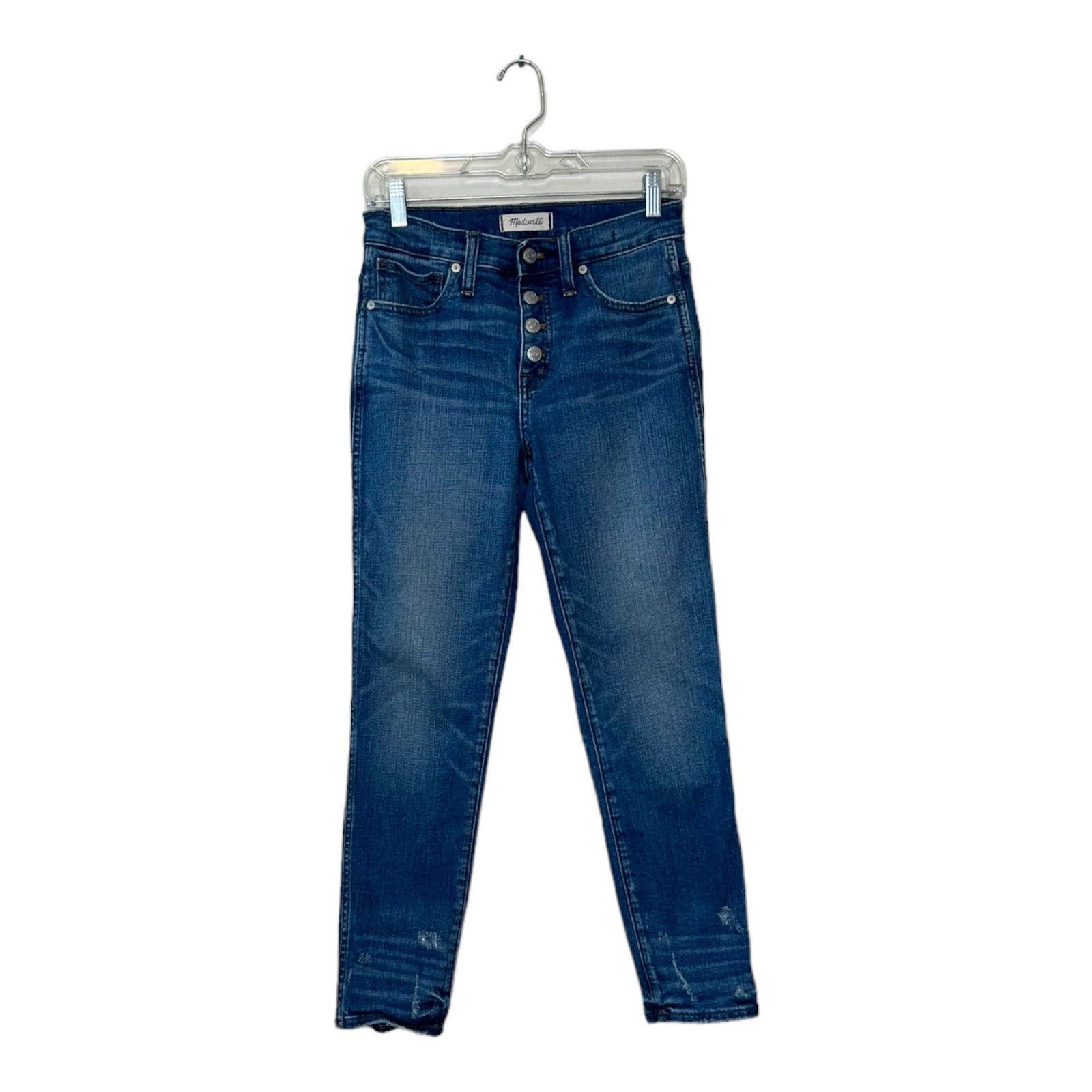 Madewell Madewell slim buttoned distressed hems stretch jeans size 26 Size 26" / US 2 / IT 38 - 9 Thumbnail