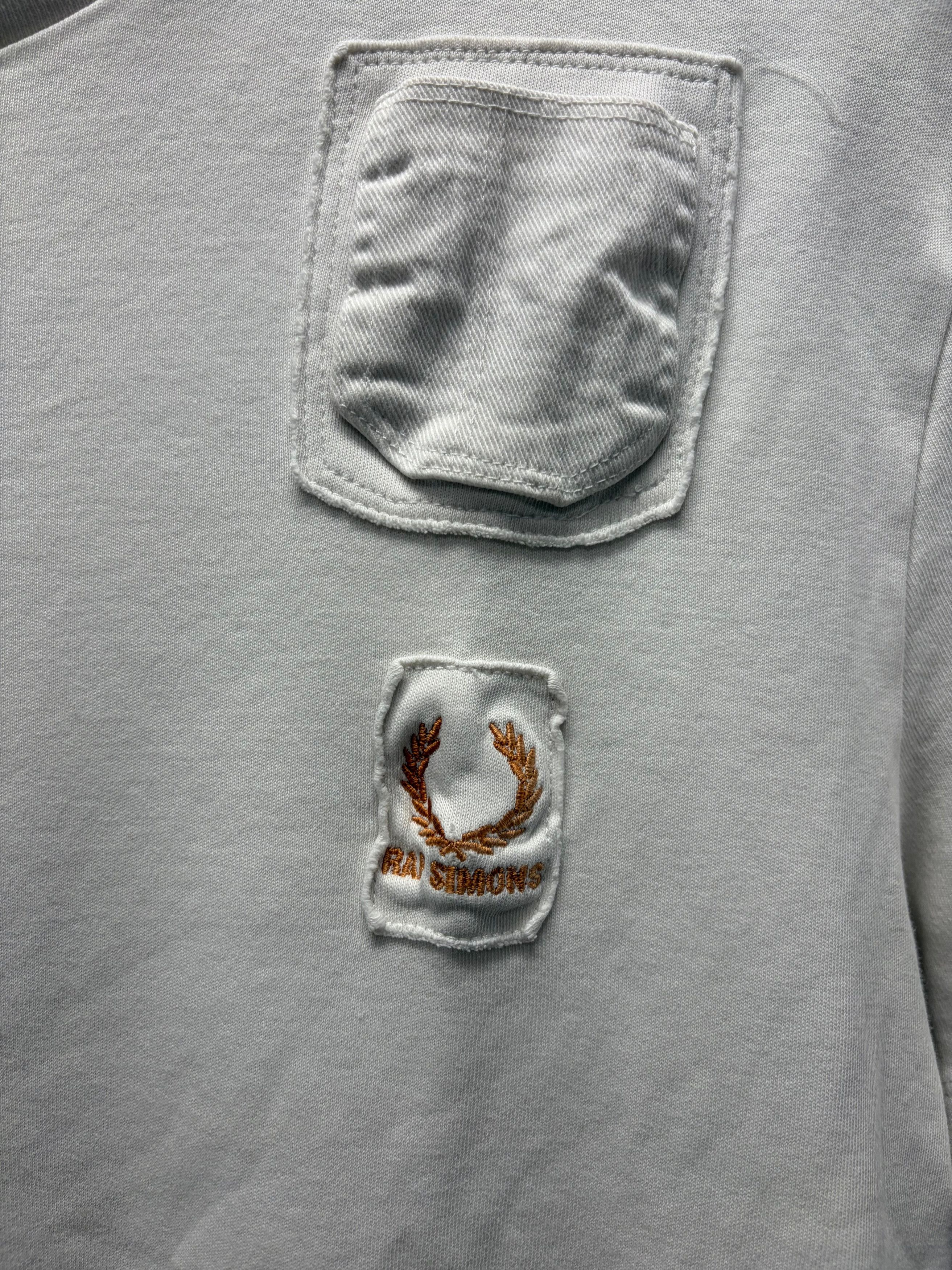 Fred Perry Raf Simons x Fred Perry Patch Logo White T-Shirt Size US M / EU 48-50 / 2 - 2 Thumbnail