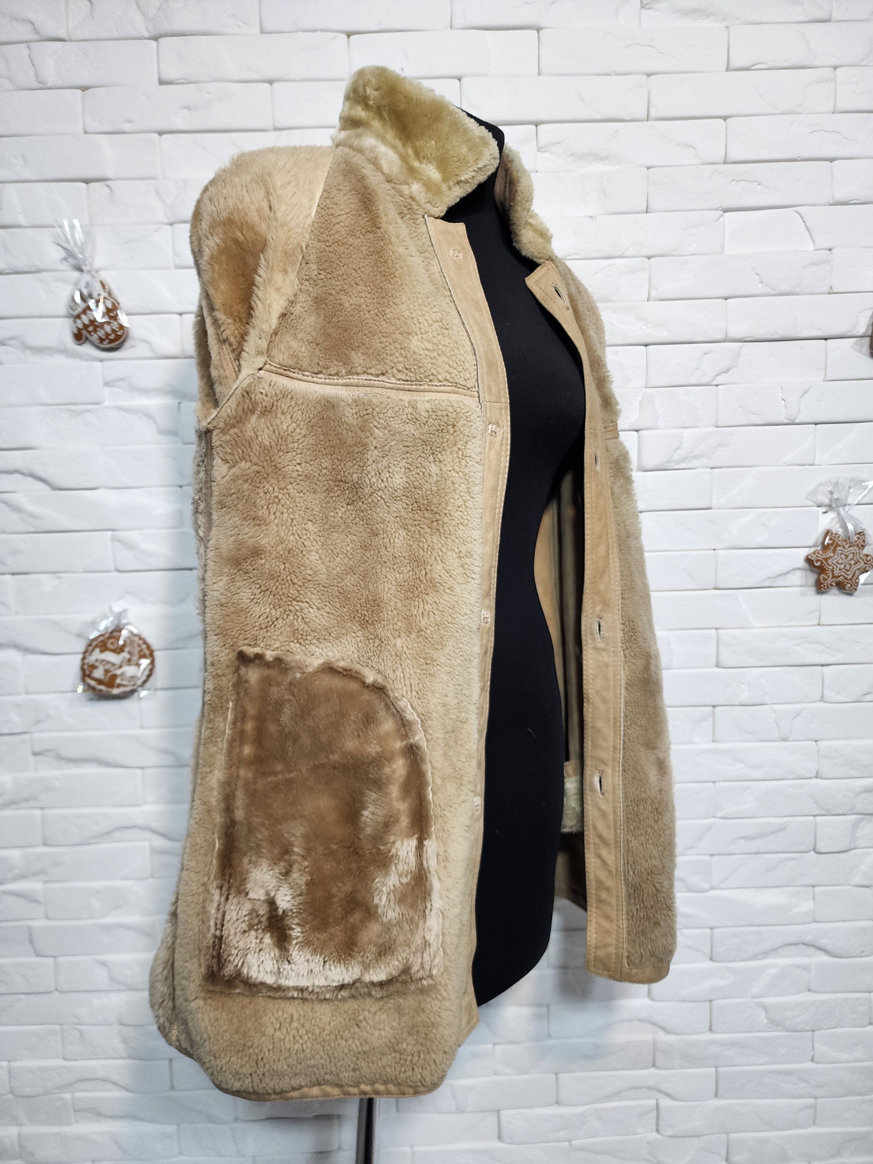 Furla Brown Sheepskin Coat: Women's Warm Genuine Fur Winter Coat Size L / US 10 / IT 46 - 8 Thumbnail