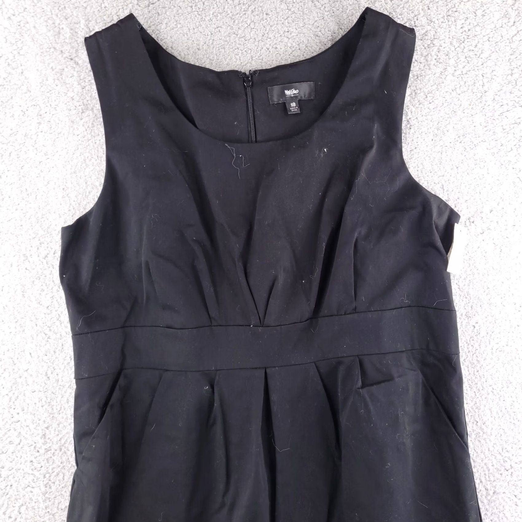 Mossimo Mossimo Dress Womens 18 Black Above Knee Casual Cotton Stretch A-Line Mini Short 100% Authentic Mens Womens Girls Boys Size XXL / US 16-18 / IT 52-54 - 2 Thumbnail
