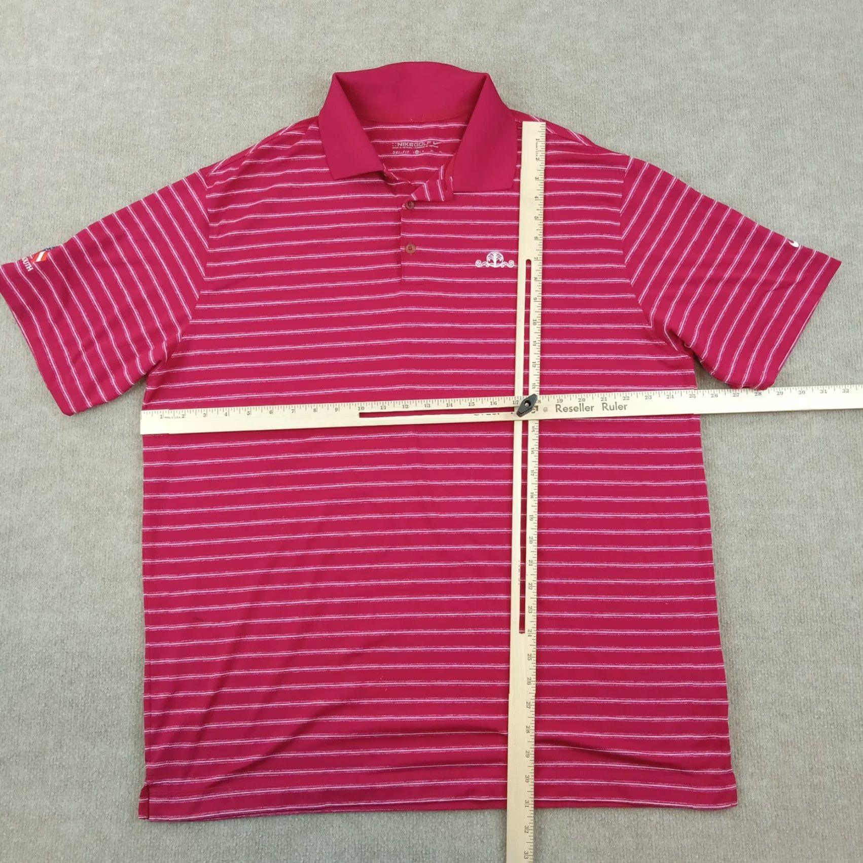 Nike Nike Polo Shirt Mens XL Red White Striped Dri Fit Short Sleeve Golf Casual Logo Size US XL / EU 56 / 4 - 2 Thumbnail