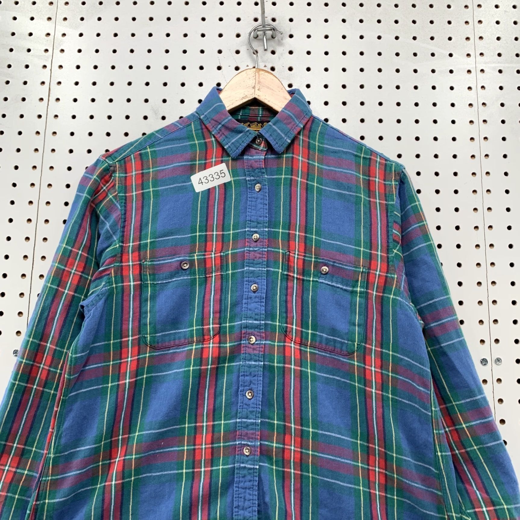 Eddie Bauer VTG Eddie Bauer Plaid Button-Up Shirt Women S 12 Blue Long Sleeve Cotton Made USA Ladies Shirt 90s Style Mens Women? Size XL / US 12-14 / IT 48-50 - 2 Thumbnail