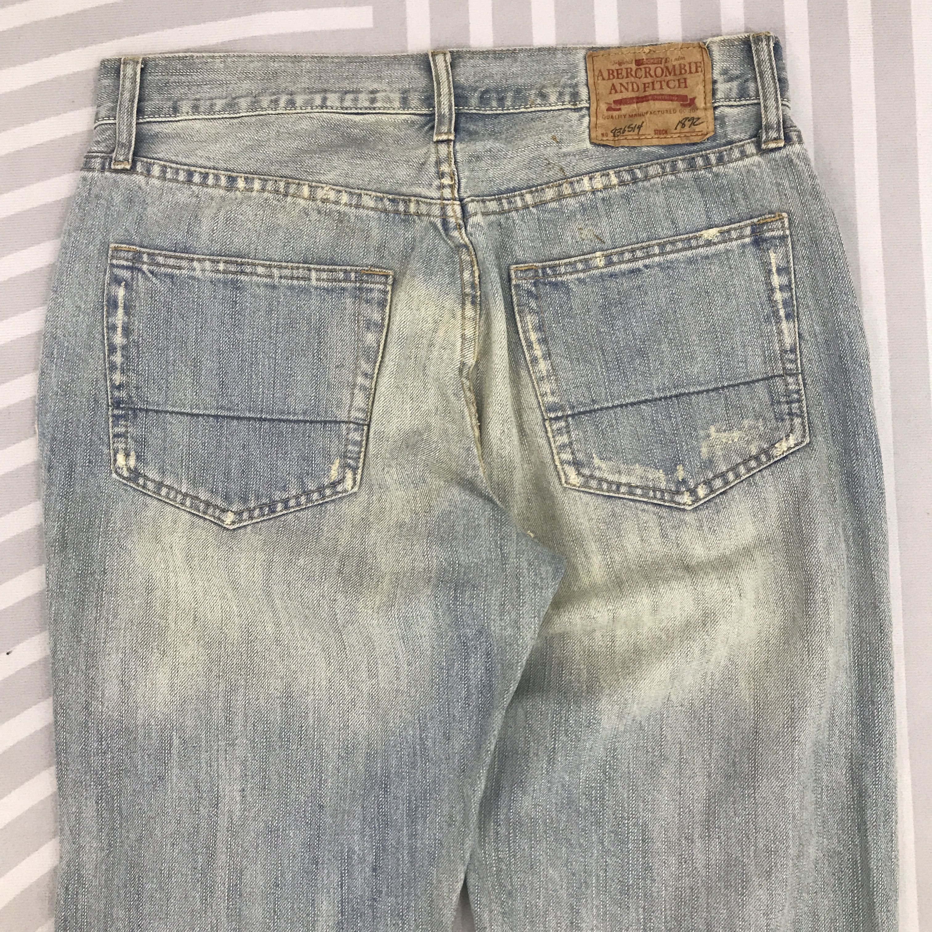 Abercrombie & Fitch × Japanese Brand × Vintage Baggy denim Abercrombie & Fitch Distressed Pants Size US 32 / EU 48 - 6 Thumbnail