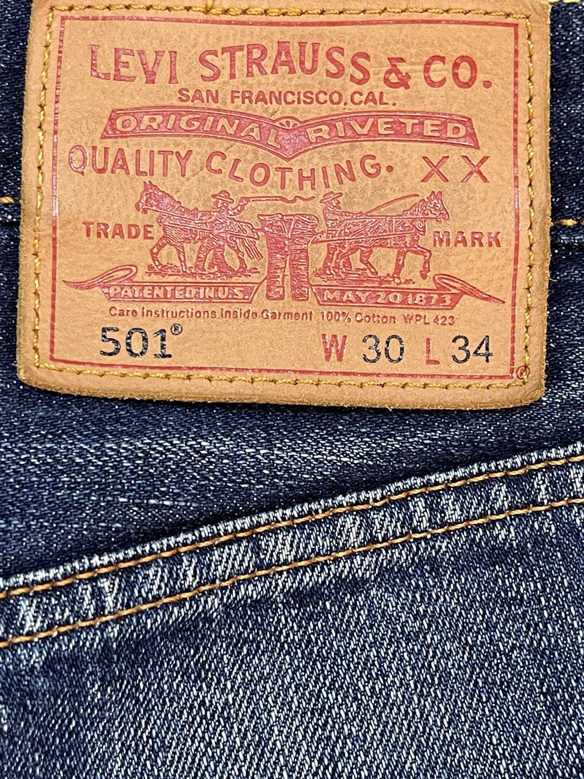 Levi's Vintage Levis 501 Blue Faded Wash Distress Style Loose Jeans Size US 29 - 9 Thumbnail