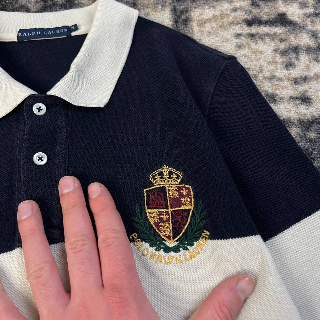 Ralph Lauren Ralph Lauren Vintage Y2K Mini Logo Rugby Long Sleeve Size XL / US 12-14 / IT 48-50 - 4 Thumbnail