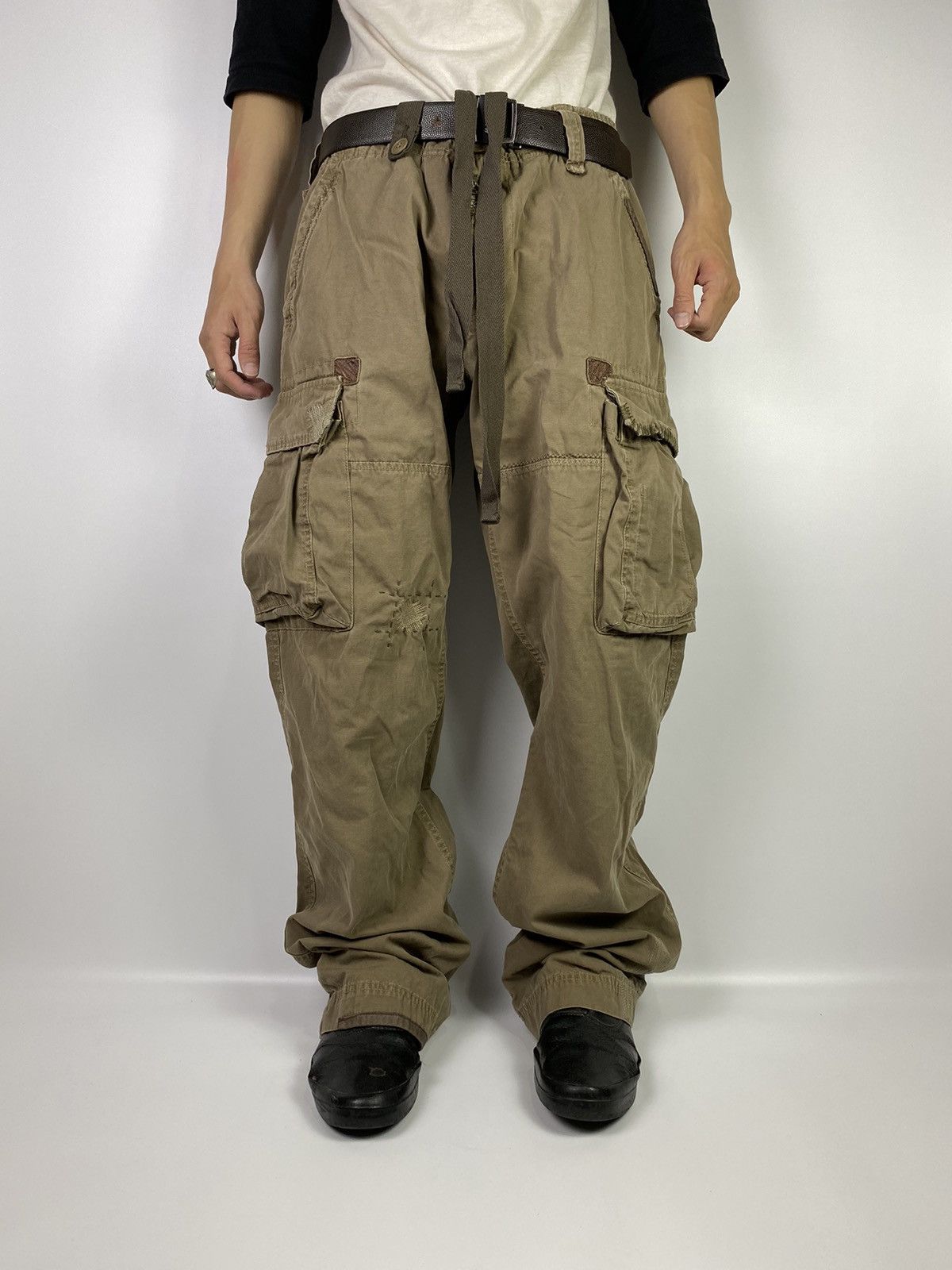 Alpha Industries × Vintage Alpha industries cargo adjustable patchwork pant Size US 33 - 13 Thumbnail