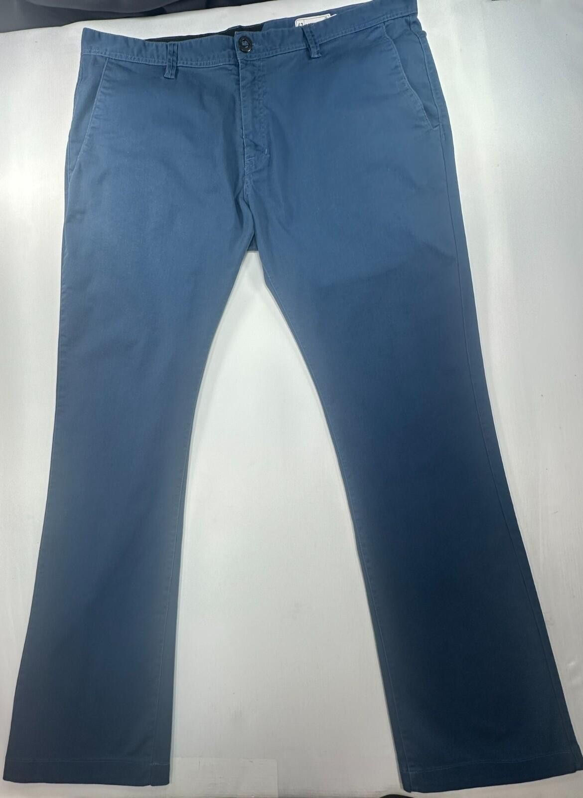 Volcom Volcom Flat Embroidered Cotton/Poly Chinos Blue Mens 42/34 Size US 42 / EU 58 - 1 Thumbnail