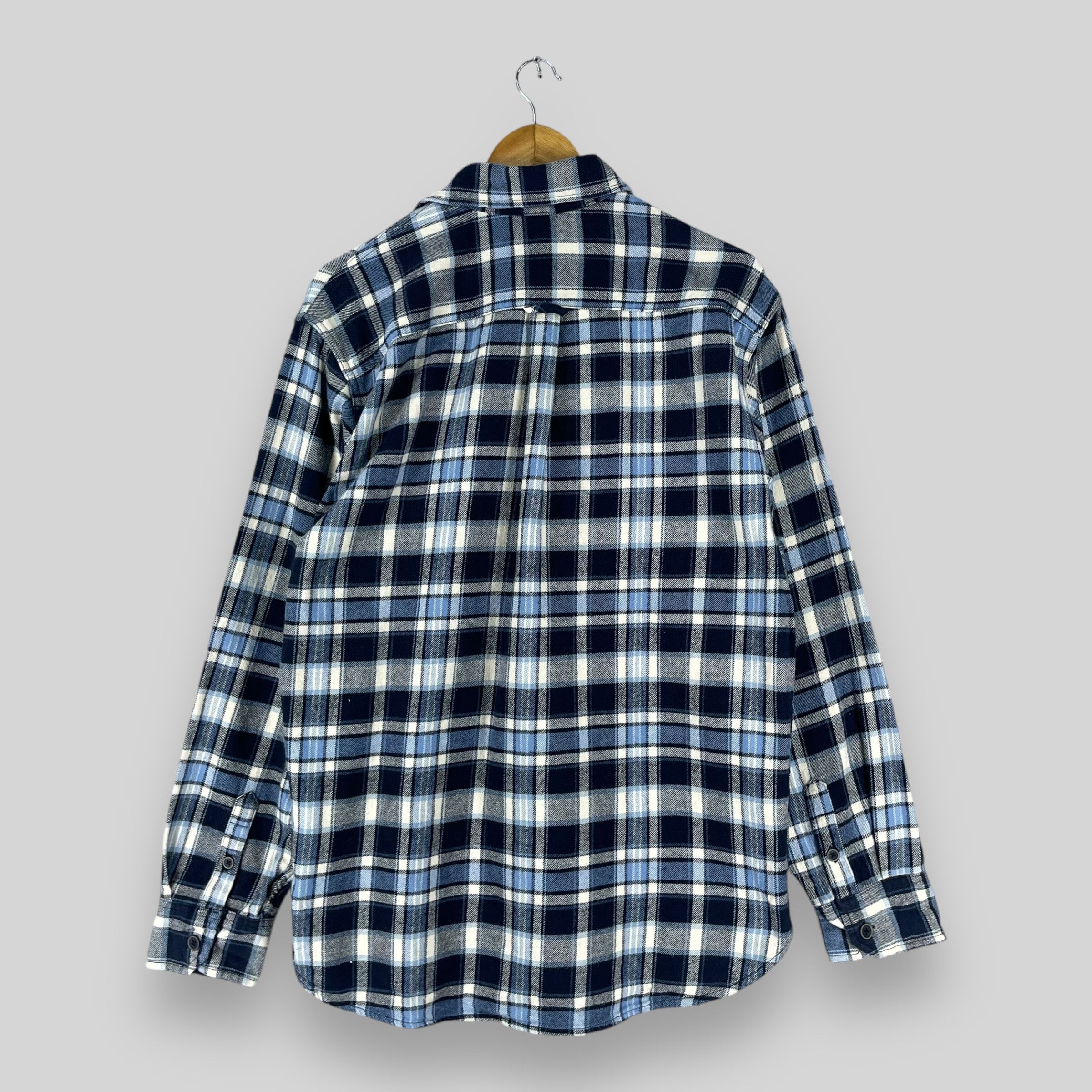 Flannel Jachs Checkered Blue Tartan Double Pocket Minimalist Flannel Size US L / EU 52-54 / 3 - 8 Thumbnail
