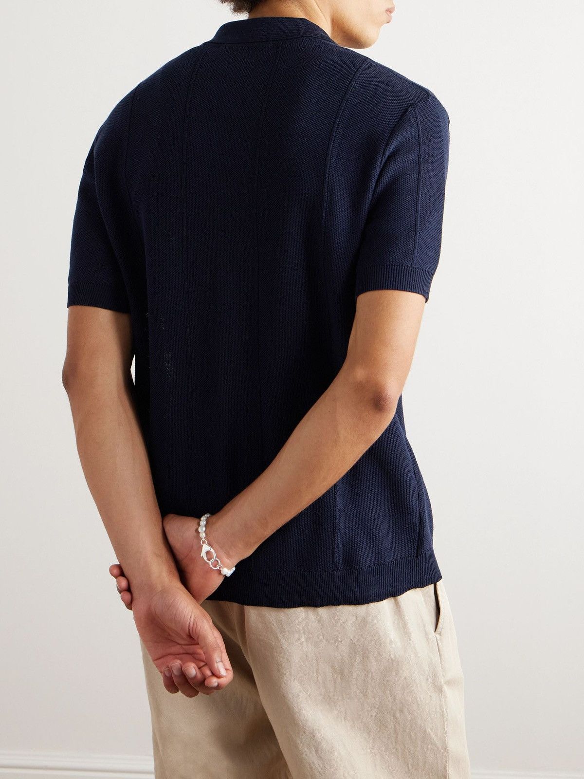 Orlebar Brown Orlebar Brown Tiernan Ribbed Cotton Polo Shirt Size US L / EU 52-54 / 3 - 3 Thumbnail