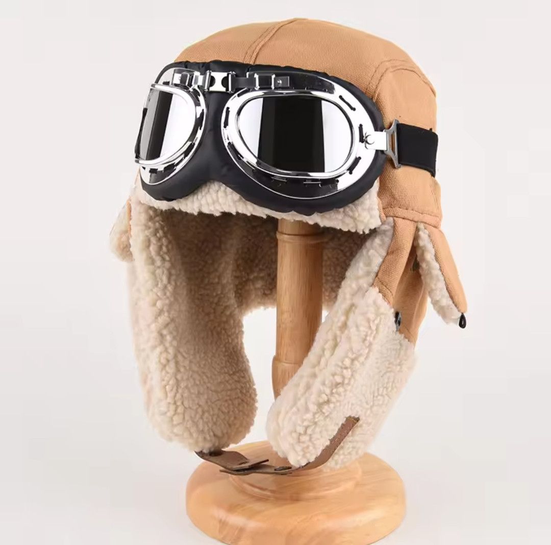 Japanese Brand × Vintage Winter Thickened Eye Protection Canvas Hat Size ONE SIZE - 1 Thumbnail