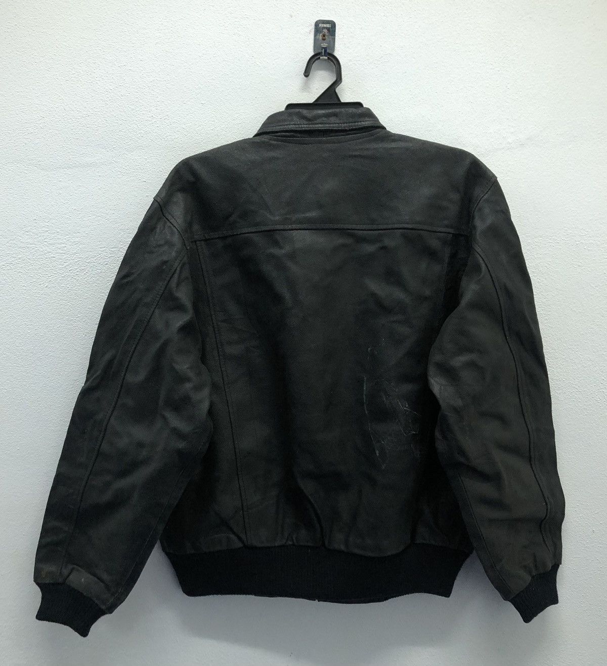 Leather × Vintage Vintage Black Cowhide Leather Bomber Jacket – Size LL Size US XL / EU 56 / 4 - 2 Thumbnail