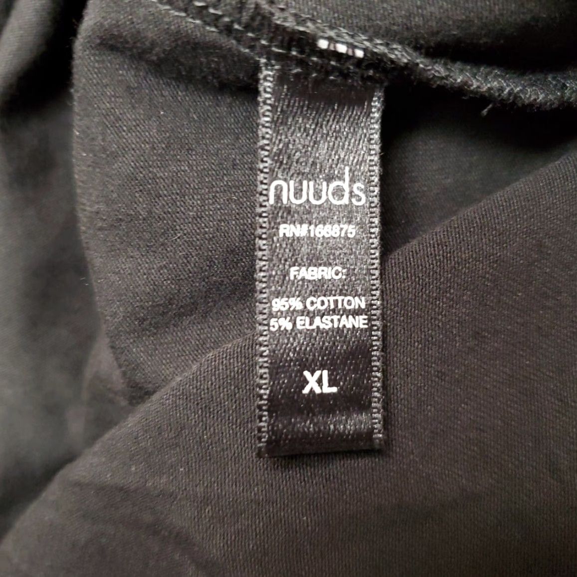 Vintage Nuuds Shirt Mens XL Black Short Sleeve Crewneck Stretch Cotton Blend Curved Hem Size US XL / EU 56 / 4 - 6 Thumbnail