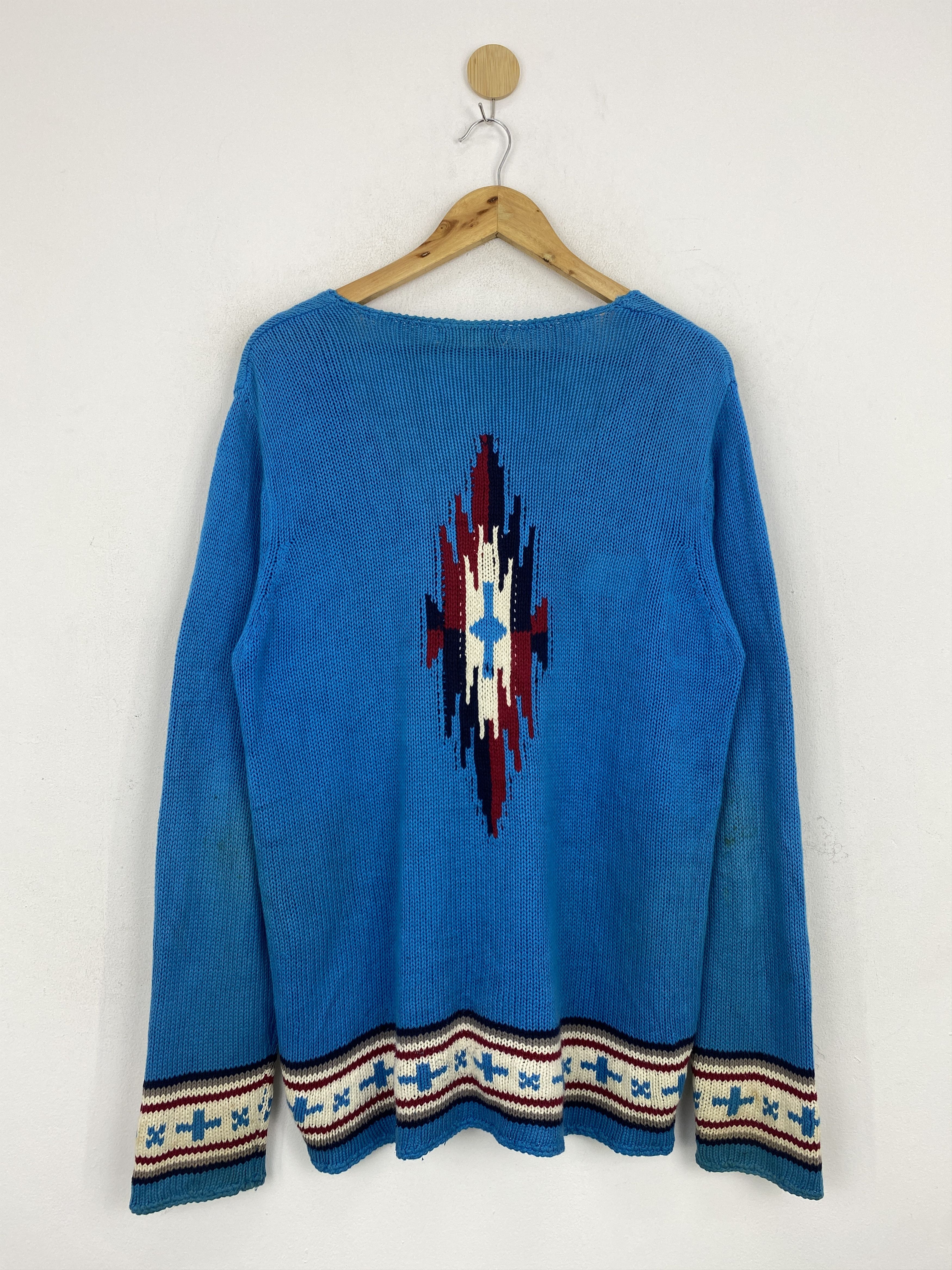Japanese Brand Vintage Browny Native Navajo Knitwear Cardigan J1882 Size US L / EU 52-54 / 3 - 3 Thumbnail