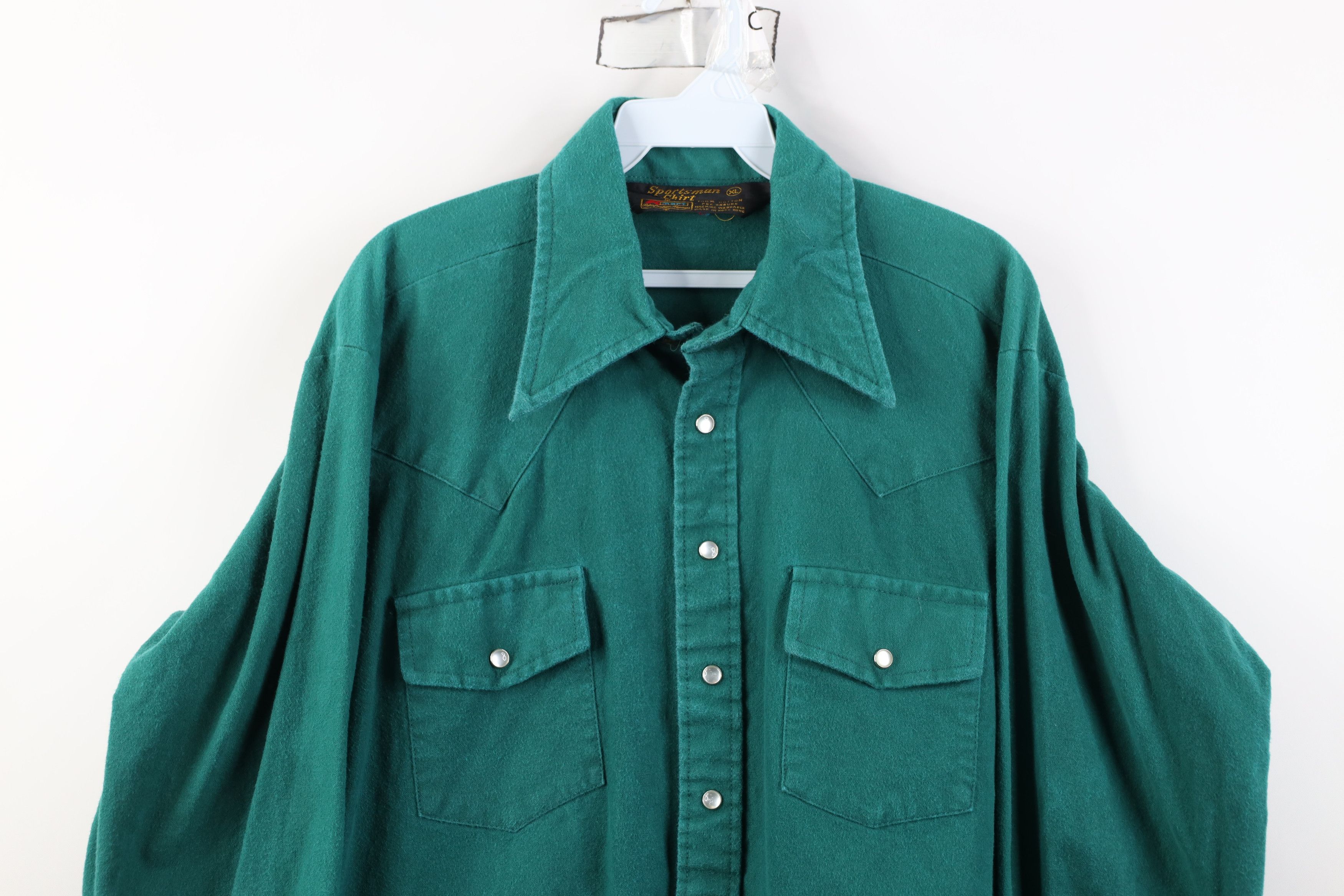 Vintage Vintage 70s Streetwear Western Chamois Cloth Snap Shirt Size US XL / EU 56 / 4 - 2 Thumbnail