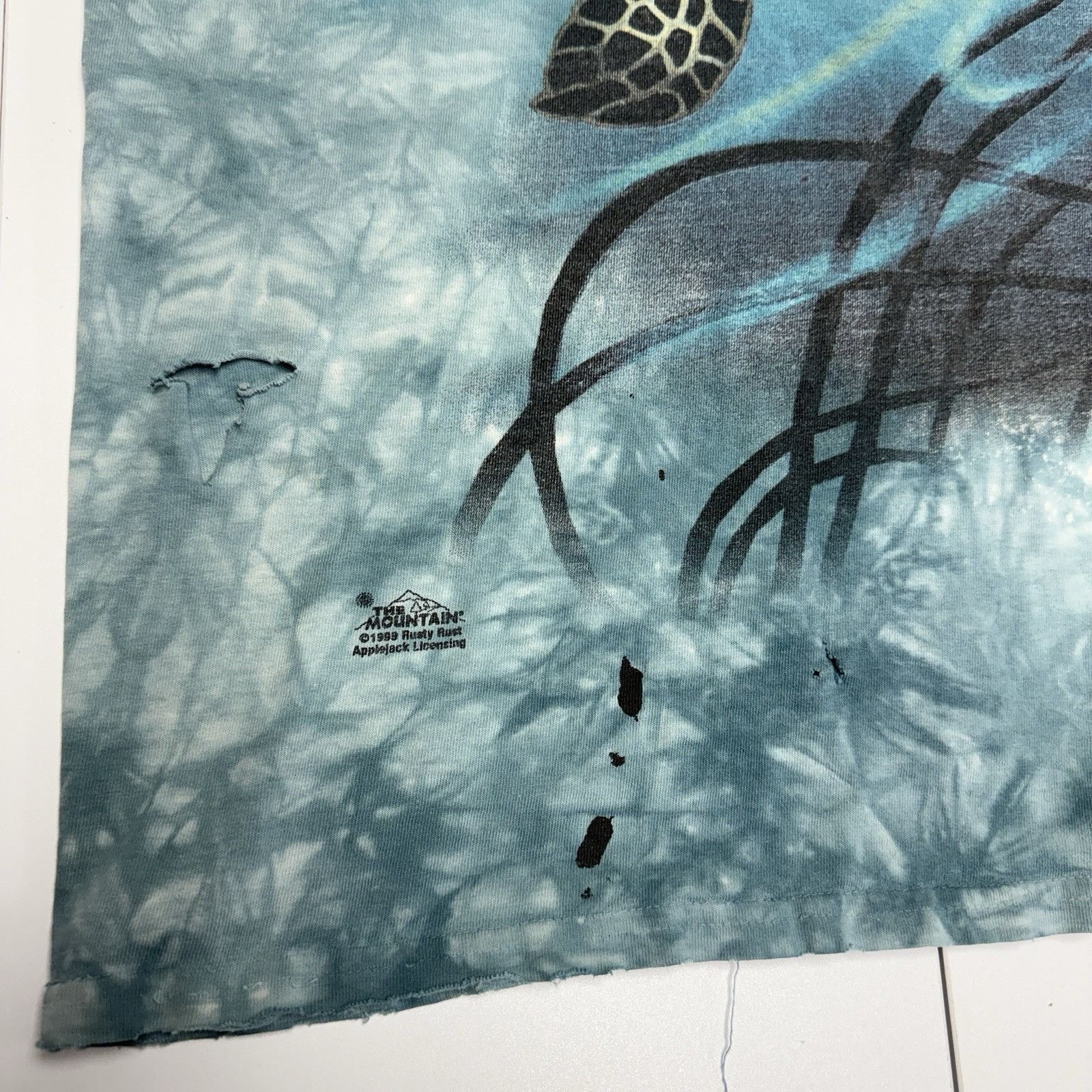 The Mountain Vintage 90s Sea Turtle Graphic T Shirt NY Aquarium Mountain Size US L / EU 52-54 / 3 - 7 Thumbnail