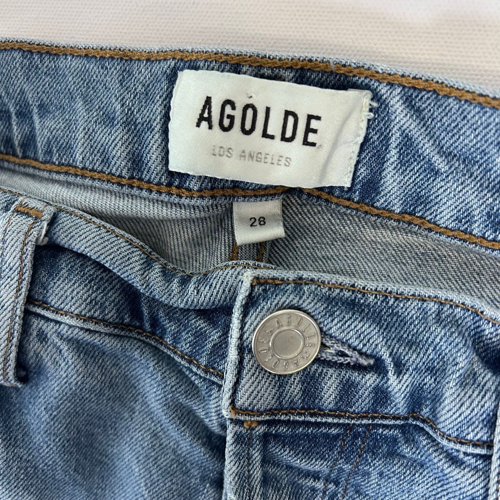 Agolde Agolde Nico High Rise Jeans Distressed Skinny Button Fly 28 Size 28" / US 6 / IT 42 - 9 Thumbnail