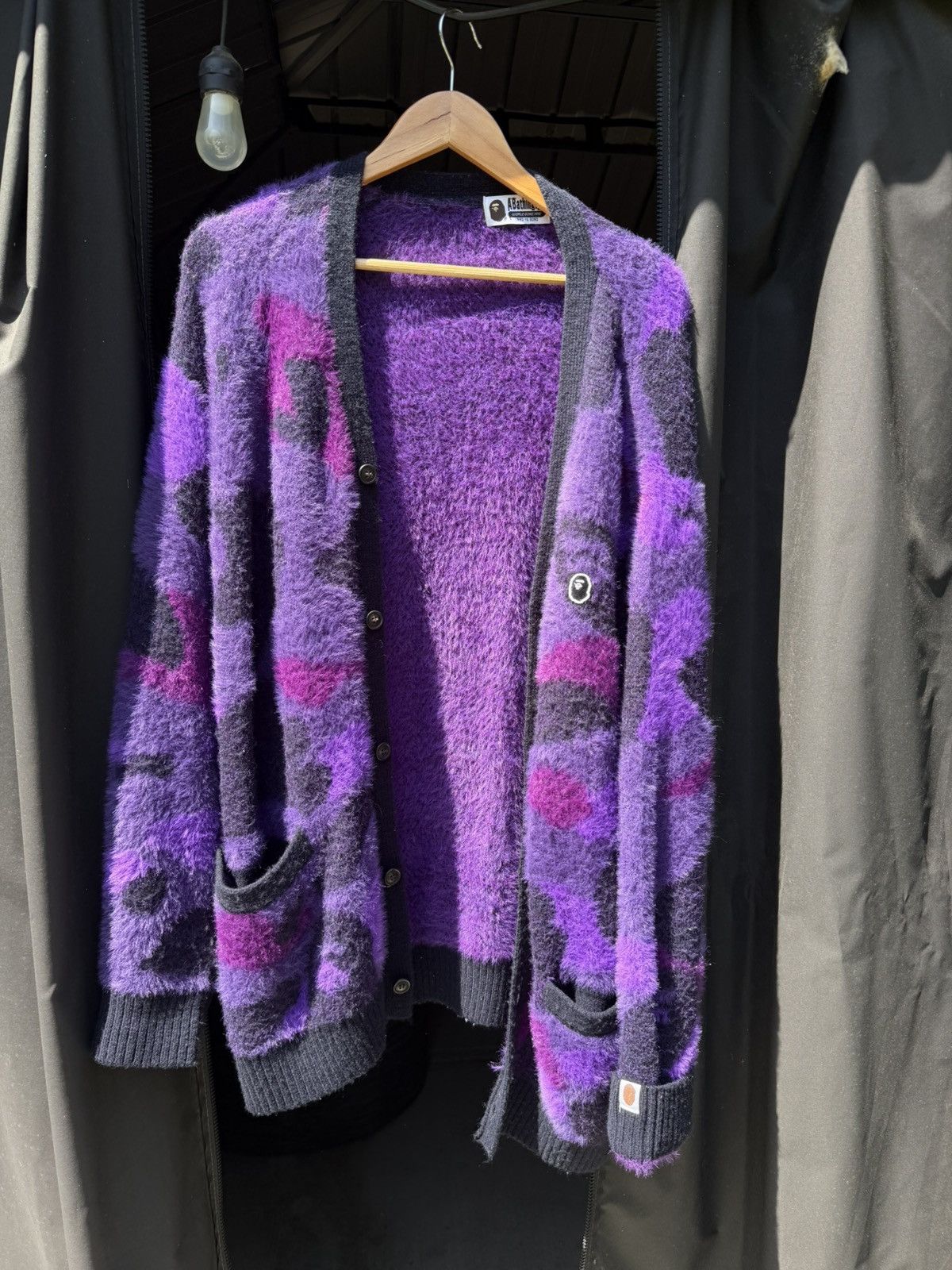 Bape Bape Purple Camo Cardigan Size US M / EU 48-50 / 2 - 1 Thumbnail