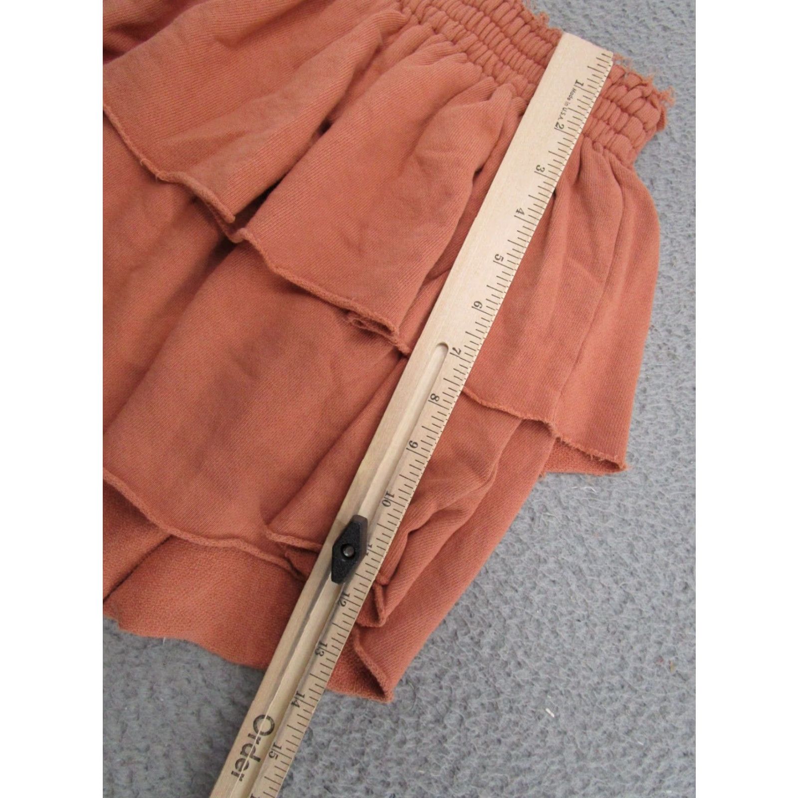 Vintage Aerie Skirt Women Short Cotton Orange Elastic Waist Size S Boho Beach 90s Style Womens Size 28" / US 6 / IT 42 - 6 Thumbnail