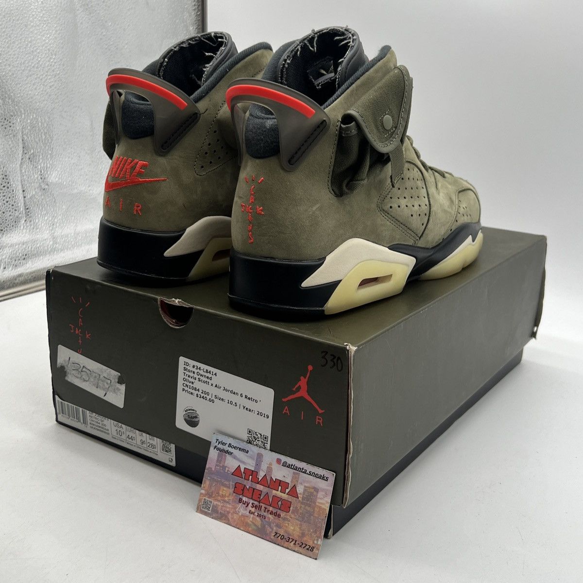 Jordan Brand Travis Scott x air Jordan 6 Olive Size US 10.5 / EU 43-44 - 5 Thumbnail