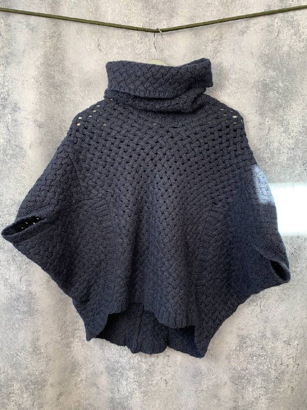 Massimo Dutti Massimo Dutti Turtle Neck KNIT Poncho Sweater Tunic Alpaca Size M / US 6-8 / IT 42-44 - 1 Thumbnail