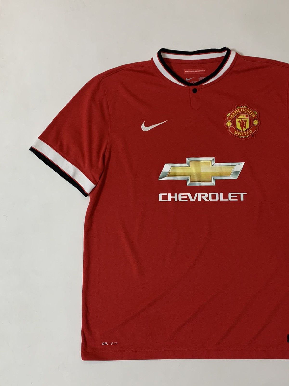 Nike × Vintage 2014 Manchester United Soccer Jersey Chevrolet Like New Size US XL / EU 56 / 4 - 2 Thumbnail