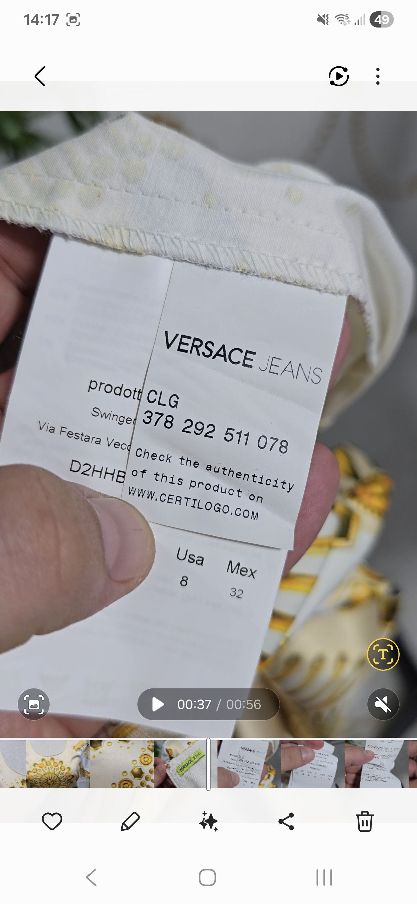Versace VERSACE rare dress New ! Versace pattern BEAUTIFUL Size M / US 6-8 / IT 42-44 - 14 Thumbnail