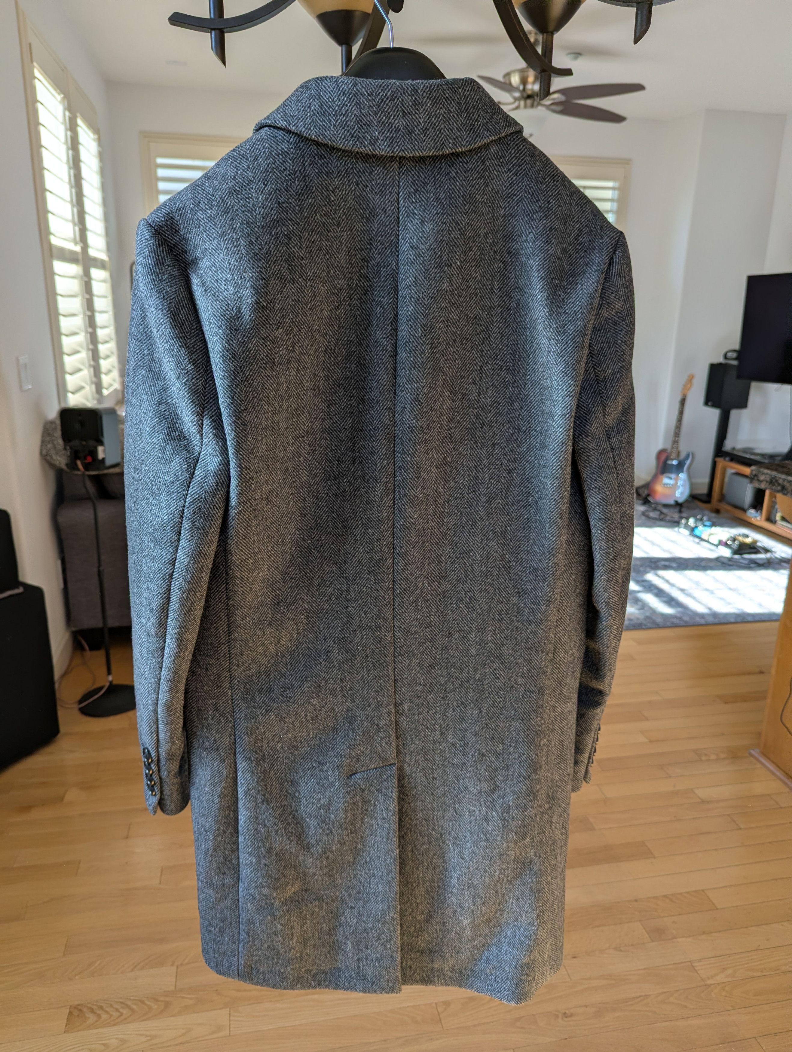 Bonobos Bonobos Italian Wool Topcoat in Gray Heringbone Like New Size US S / EU 44-46 / 1 - 2 Thumbnail