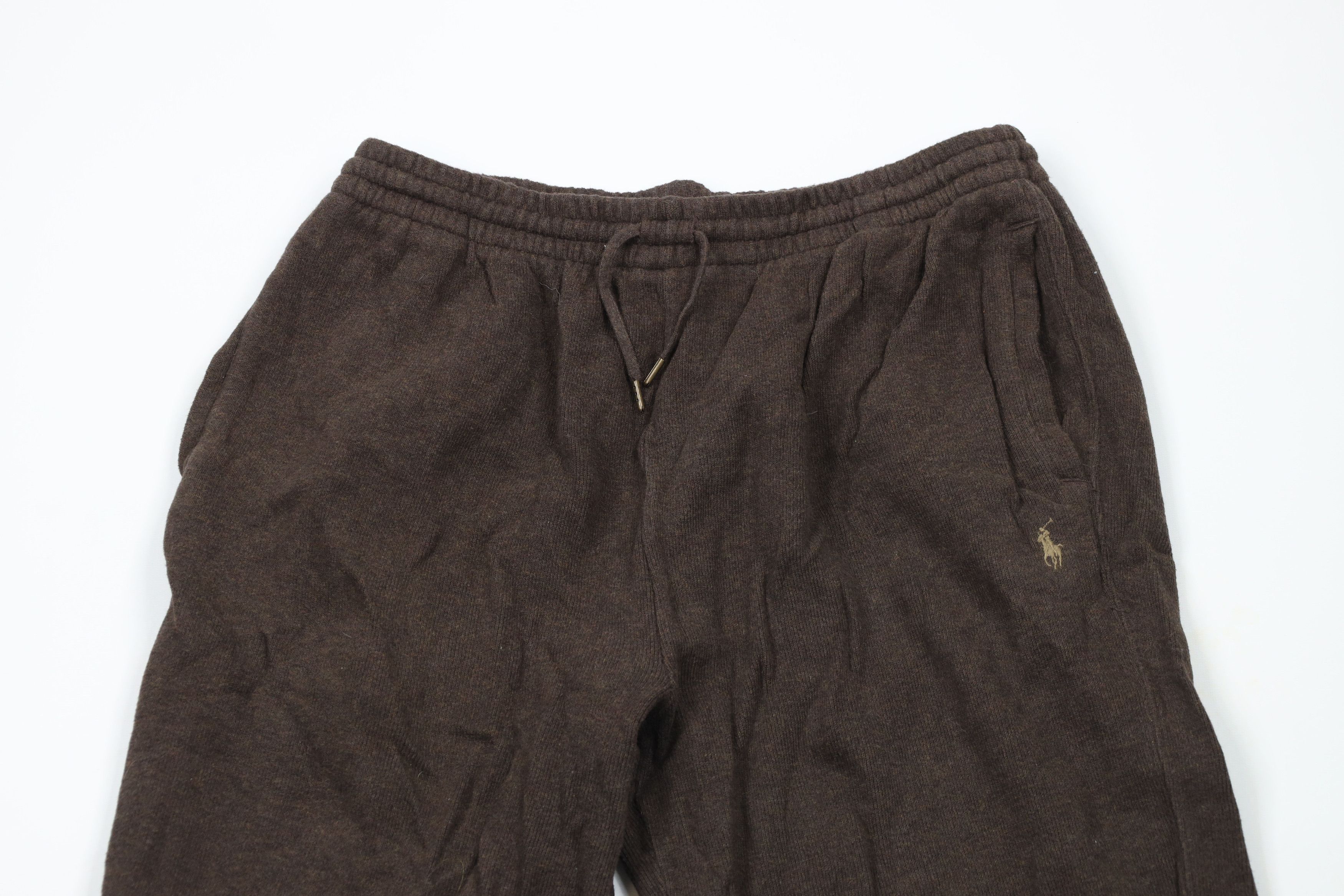 Ralph Lauren × Vintage Vintage Ralph Lauren Ribbed Knit Wide Leg Sweatpants Brown Size US 36 / EU 52 - 2 Thumbnail