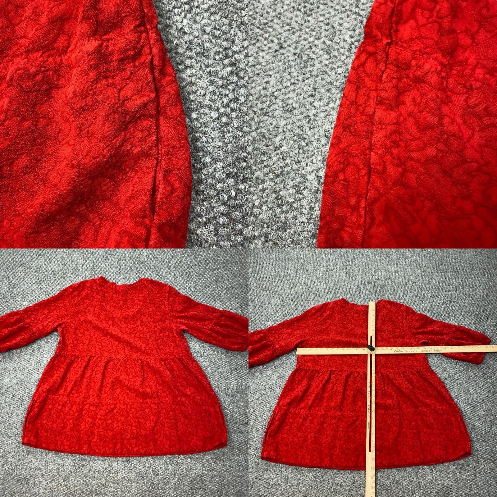 Vintage VINTAGE Tianello Women's Blouse Tunic Medium Red Tencel 3/4 Sleeve Casual Fall Spring Summer Size M / US 6-8 / IT 42-44 - 8 Thumbnail