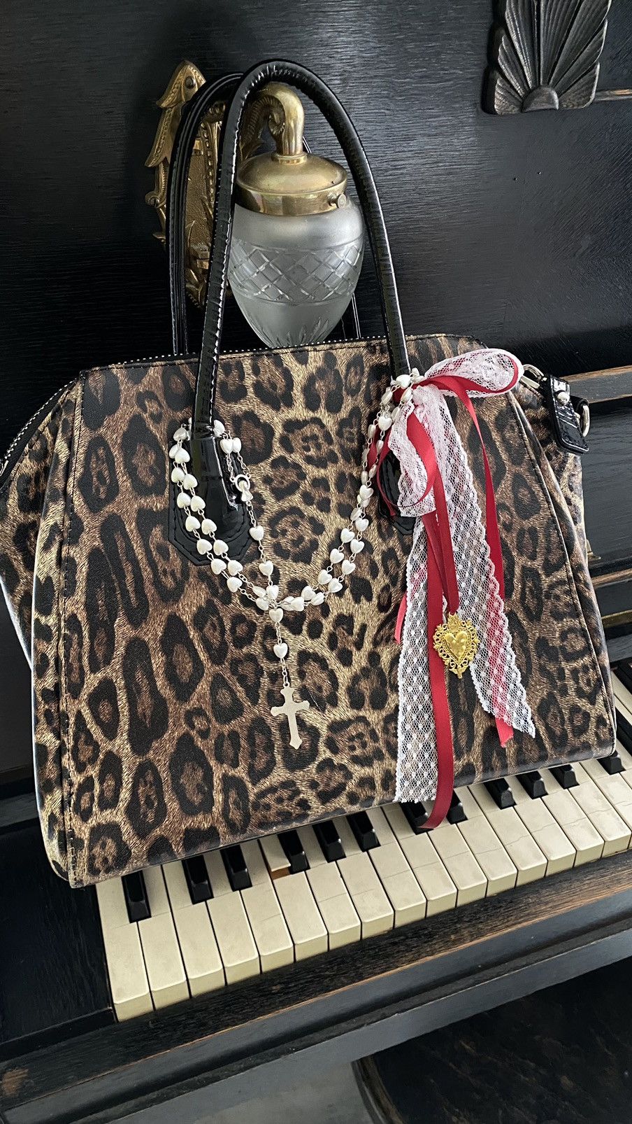 Vintage Leopard vintage tote bag Size ONE SIZE - 4 Thumbnail