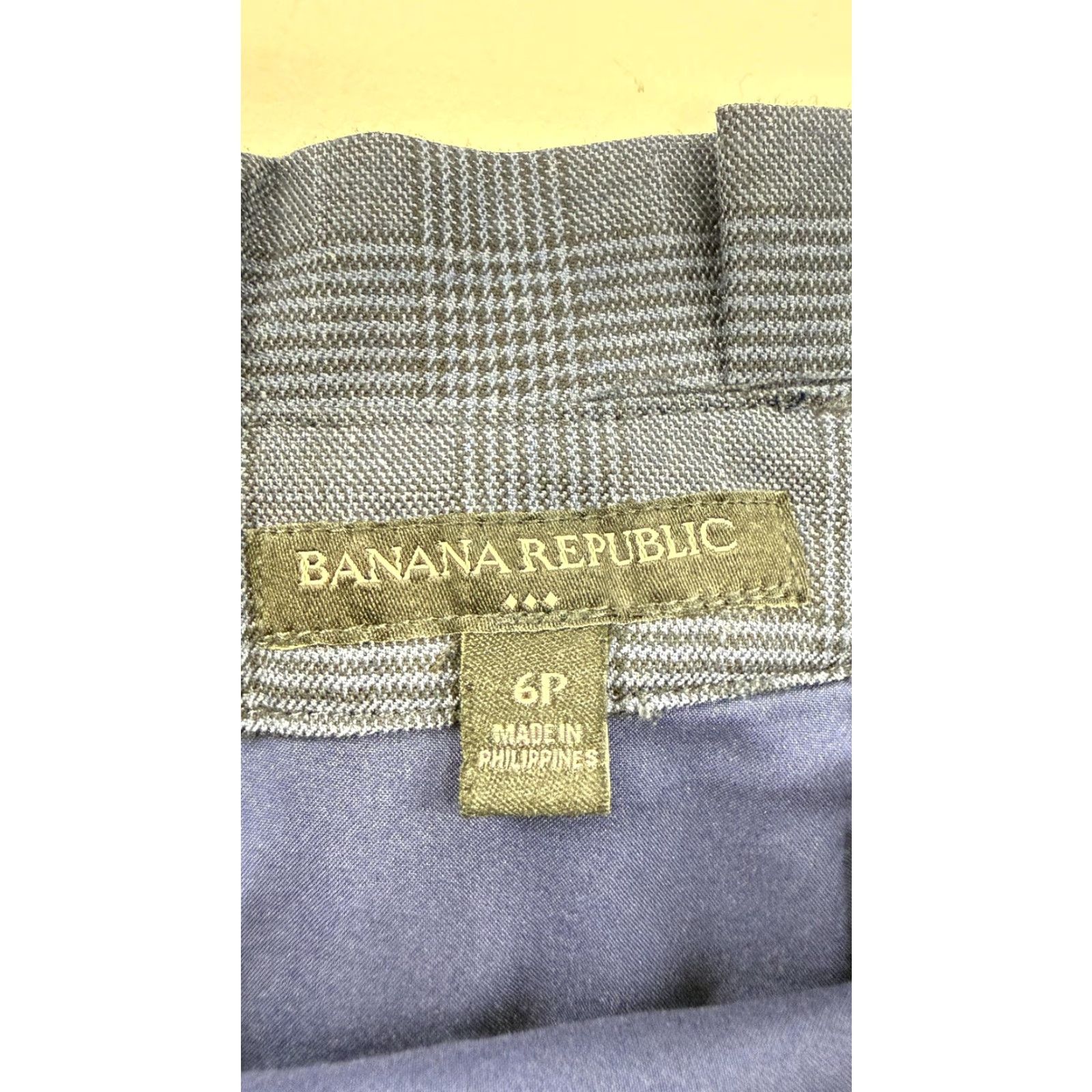 Banana Republic Banana Republic Skirt Womens 6P Blue Plaid Twill Pencil Lined Office Size 28" / US 6 / IT 42 - 2 Thumbnail