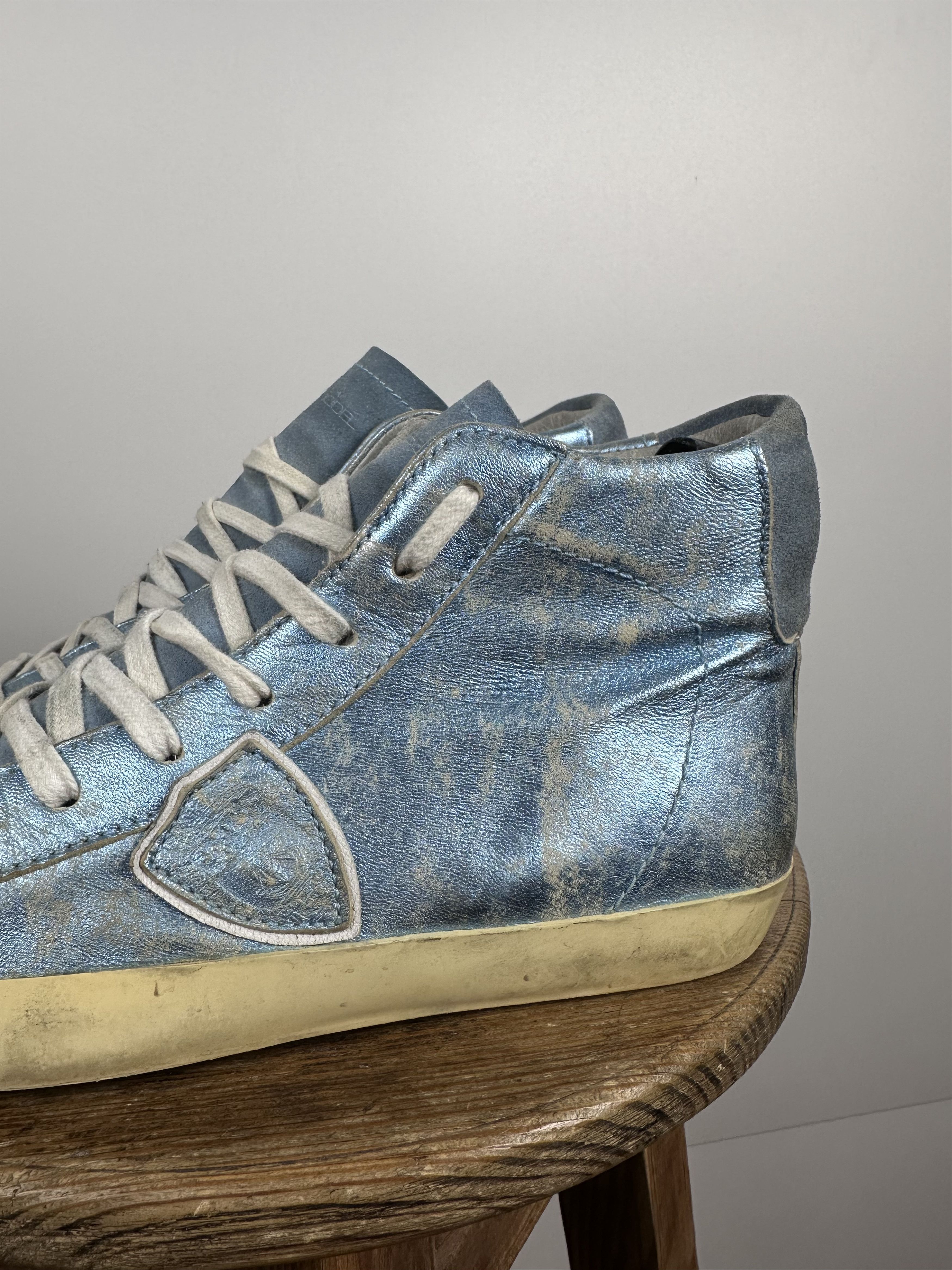 Philippe Model Philippe Model Women Sneakers NIB Classic H D Mixage Blue 39 Size US 9 / IT 39 - 2 Thumbnail