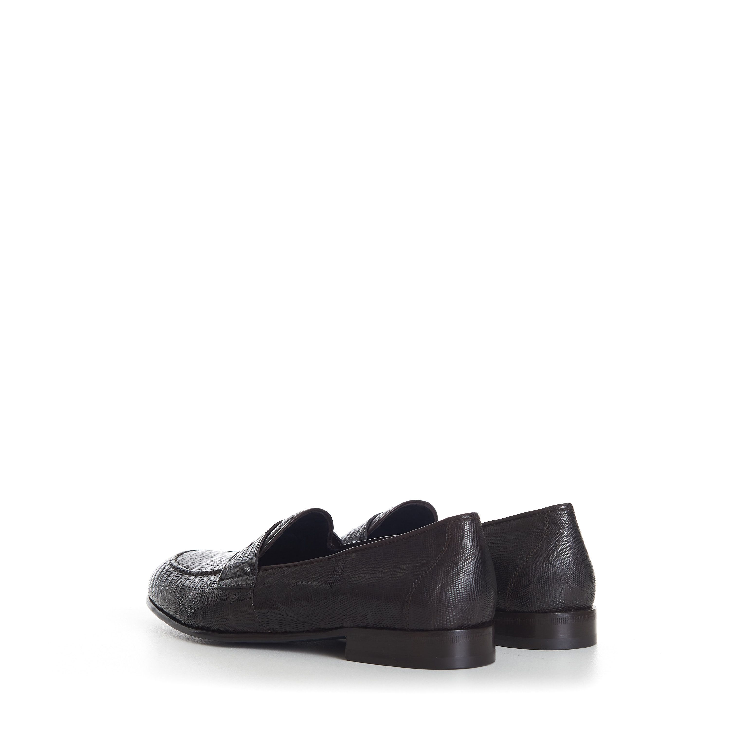 Brioni Penny Loafer In Dark Brown Snakeskin Leather Size US 8 / EU 41 - 5 Thumbnail