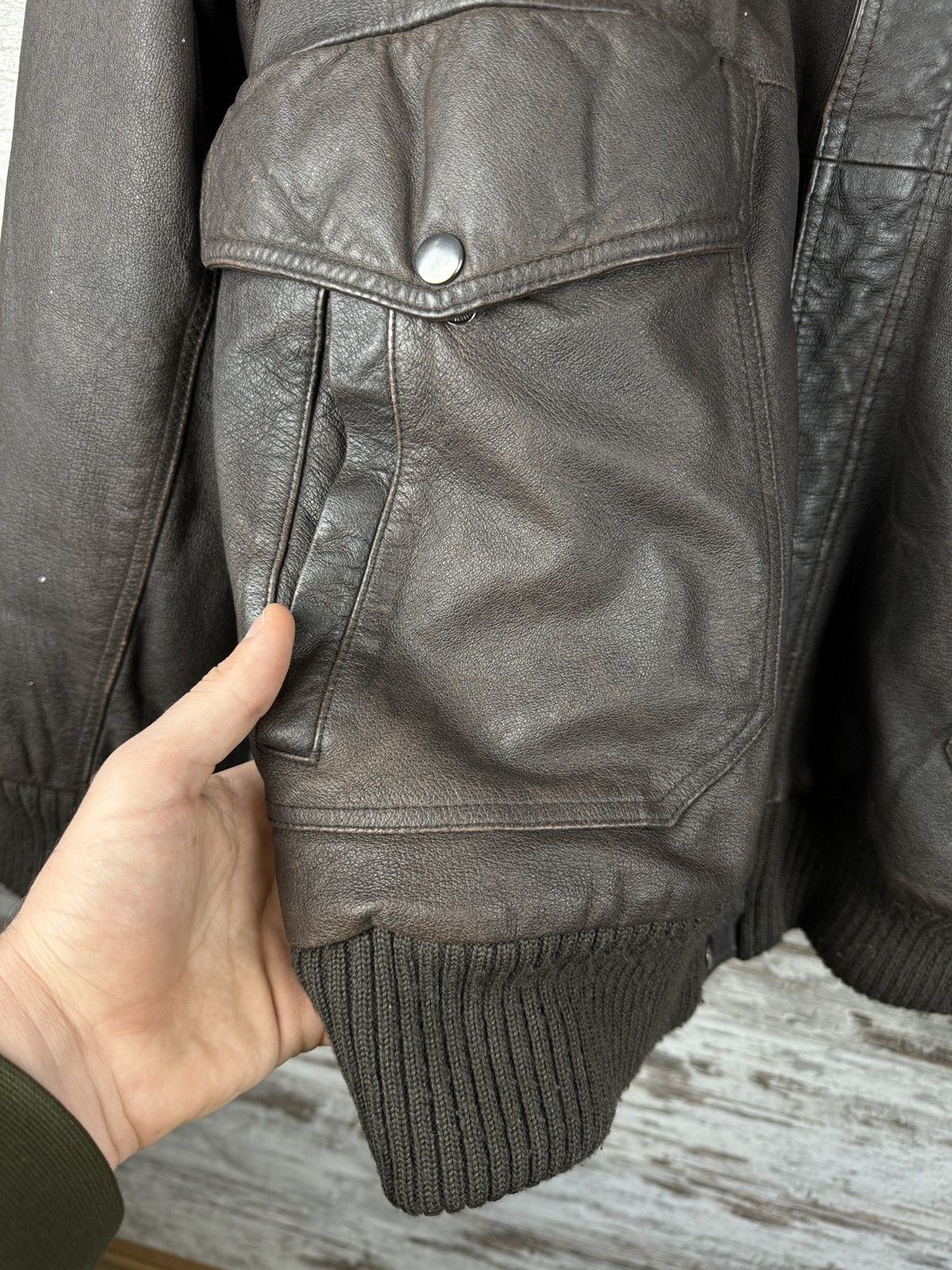 Other Mens Vintage brown George Leather bombers jacket y2k rare Size US XL / EU 56 / 4 - 11 Thumbnail