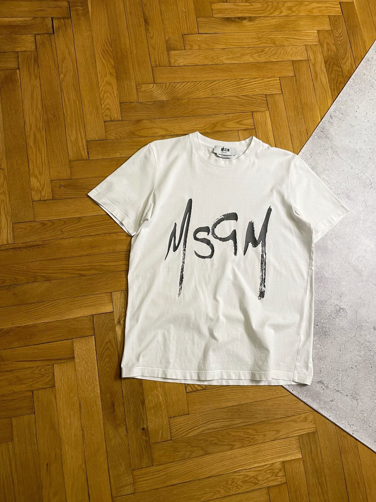 Designer × MSGM MSGM Milano Big Logo White T-Shirt Men’s Size S Size US S / EU 44-46 / 1 - 3 Thumbnail