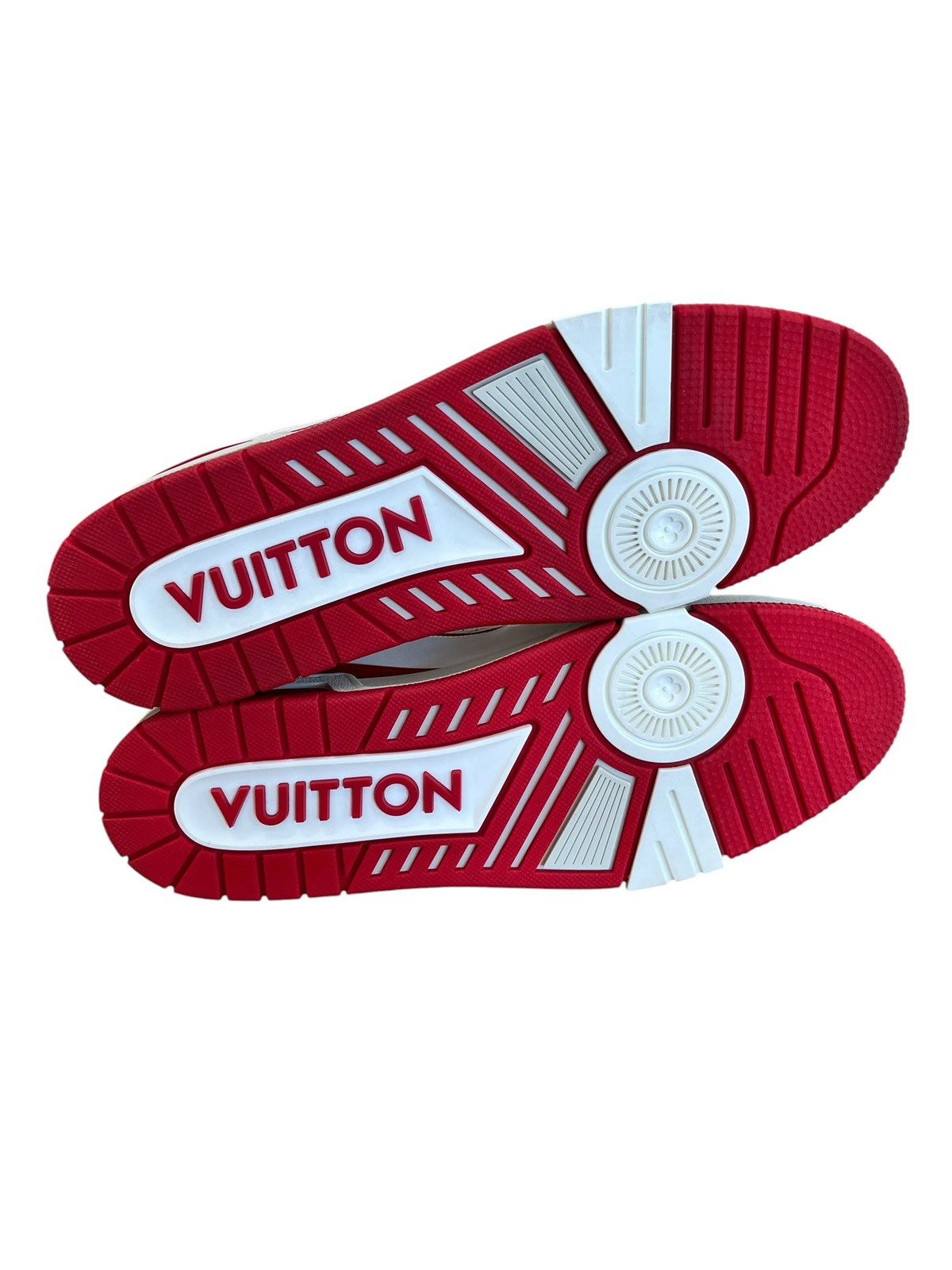 Louis Vuitton Louis Vuitton Trainer #54 Signature White Red Size US 13 / EU 46 - 6 Thumbnail