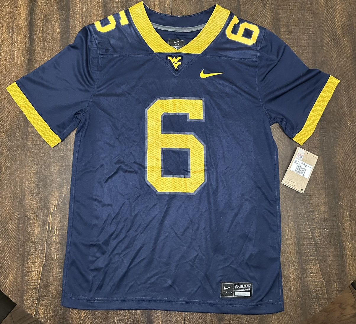 Nike NWT West Virginia Mountaineers Jersey Nike Garrett Greene-SM Size US S / EU 44-46 / 1 - 3 Thumbnail
