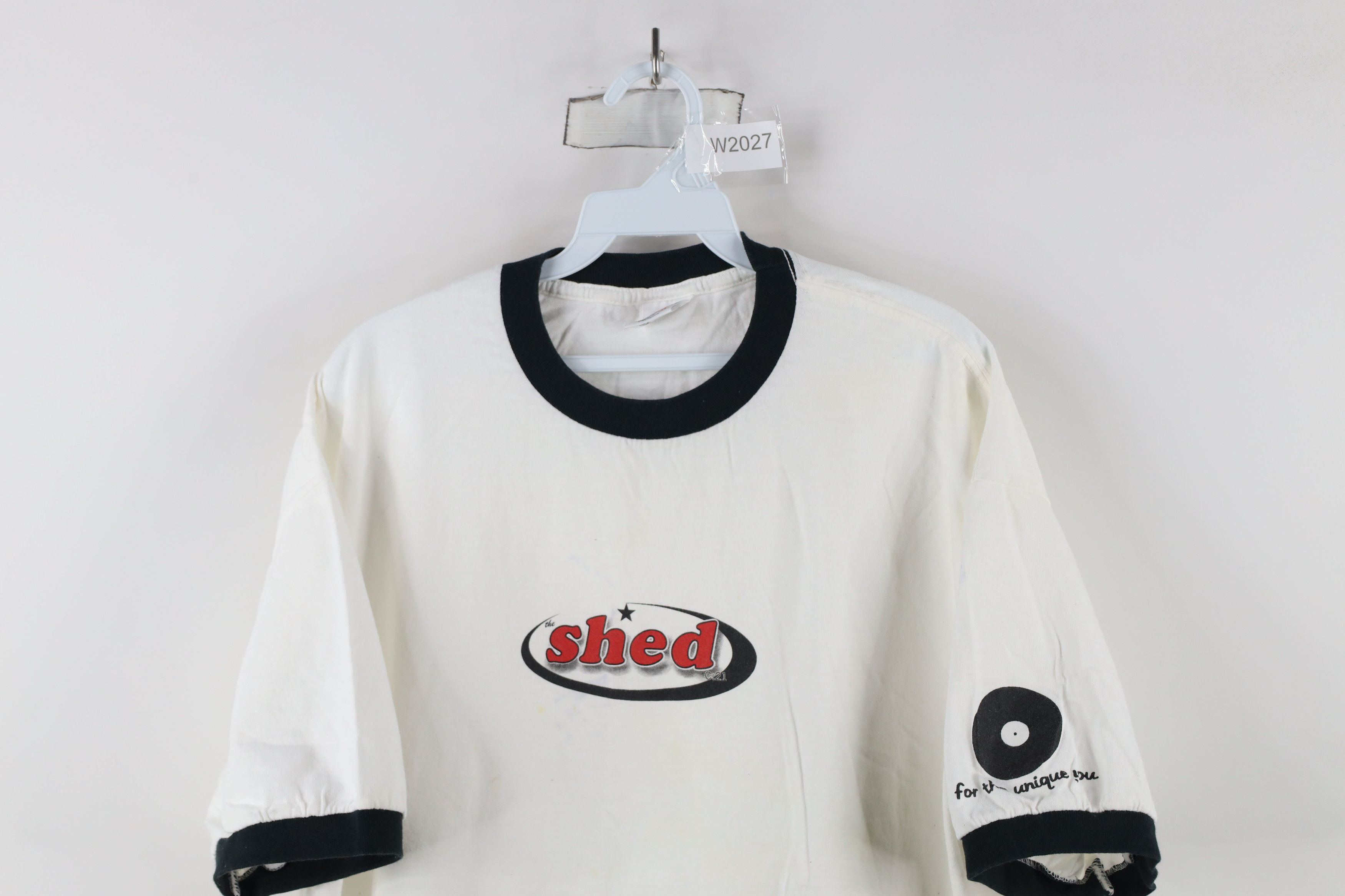Vintage Vintage 90s The Shed Toledo Ohio Short Sleeve Ringer T-Shirt Size US XXL / EU 58 / 5 - 2 Thumbnail