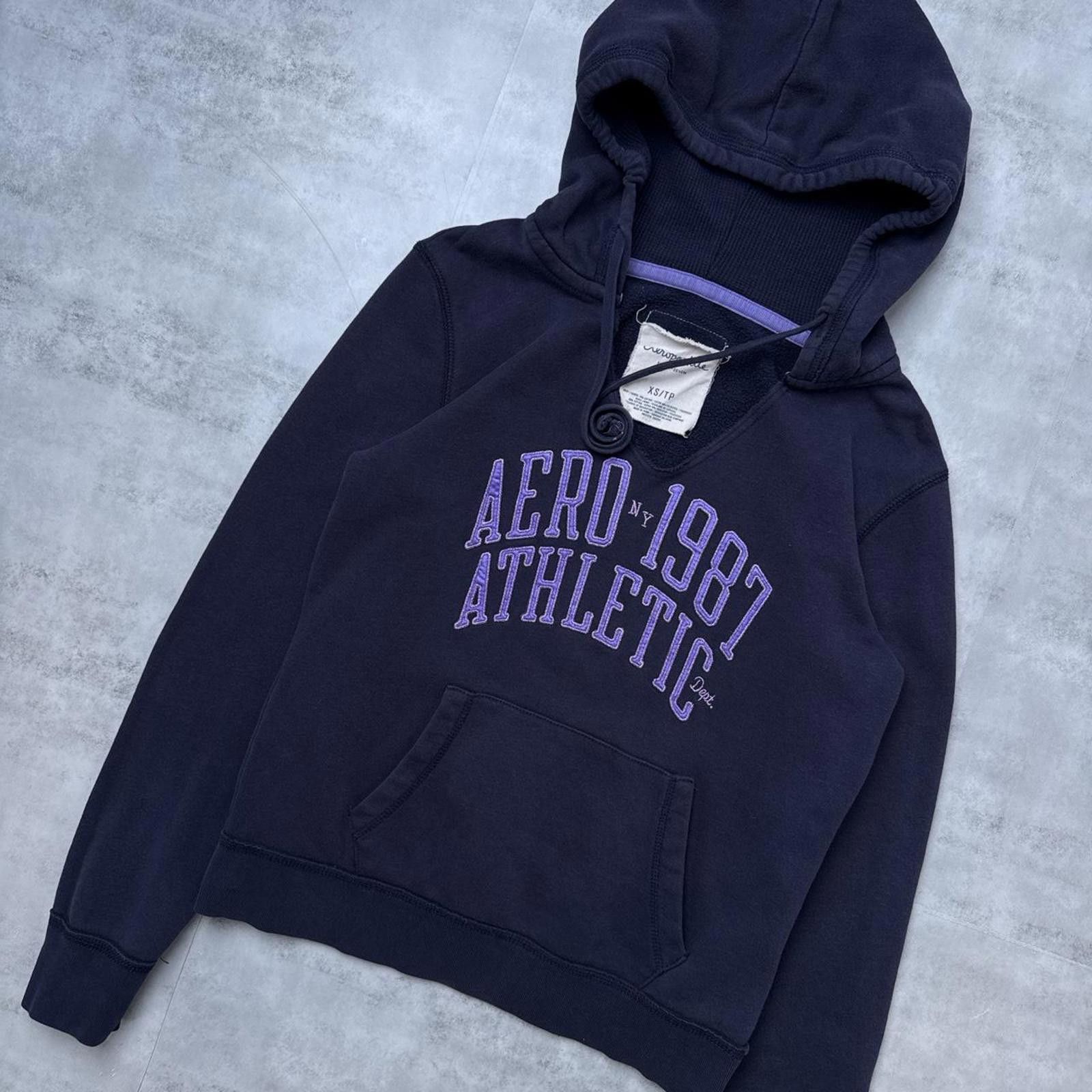 Aeropostale Y2K Aeropostale 00s Navy Hoodie Jacket Size XS / US 0-2 / IT 36-38 - 8 Thumbnail