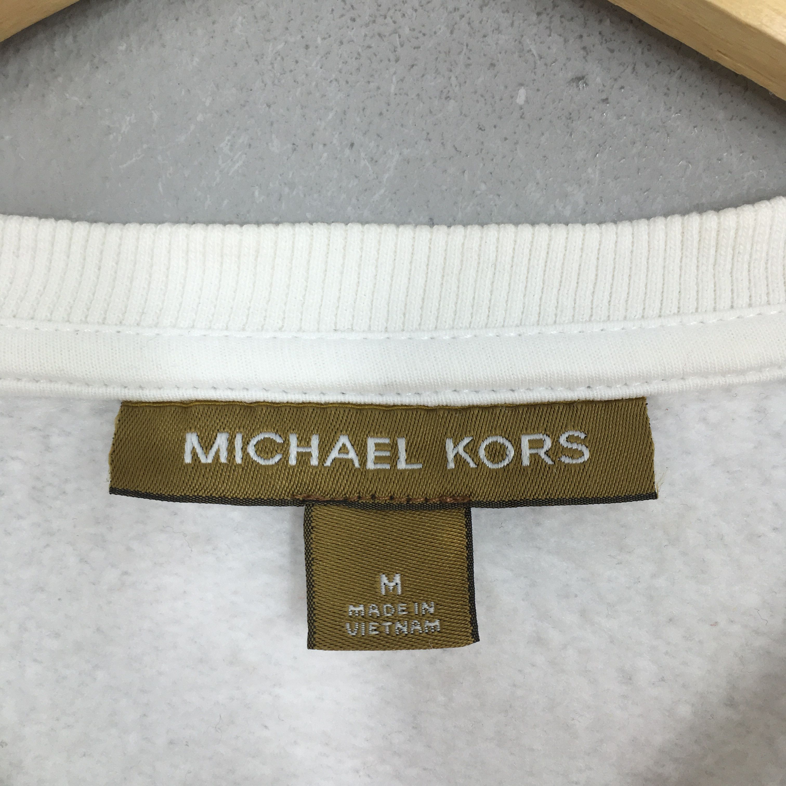 Michael Kors × Vintage Michael Kors Usa Designer White Sweatshirt Medium Size US M / EU 48-50 / 2 - 6 Thumbnail