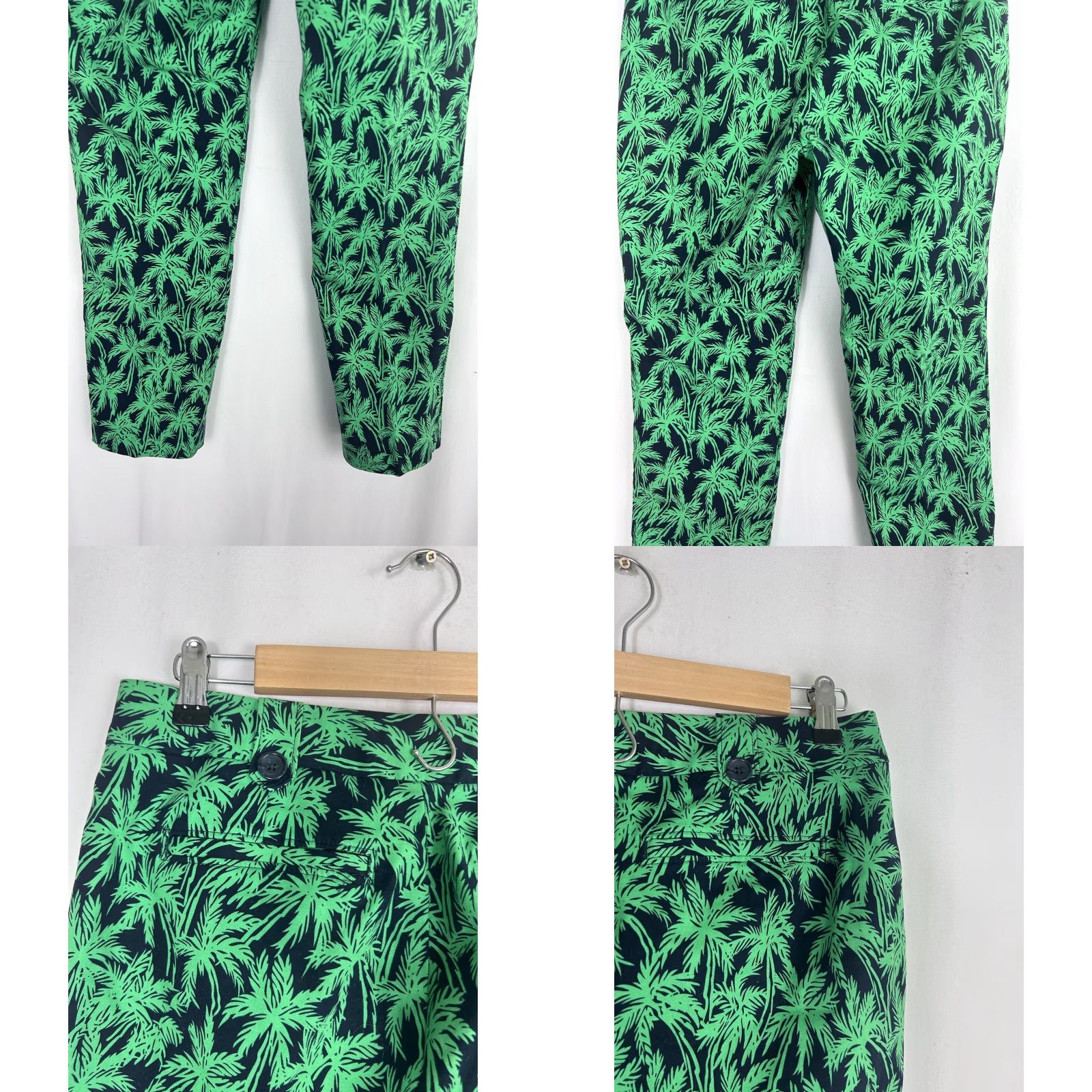 Banana Republic Banana Republic Martin-Fit Pants Palm Trees Stretch Casual Flat Front Zip Multi-Color Women Regular Size 6 30x26 Size 28" / US 6 / IT 42 - 8 Thumbnail