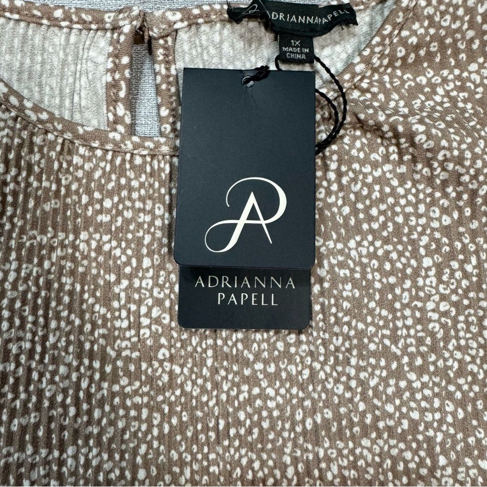 Adrianna Papell NWT New $79 Adrianna Papell Animal Print Pleated 3/4 Sleeve Size XL / US 12-14 / IT 48-50 - 7 Thumbnail