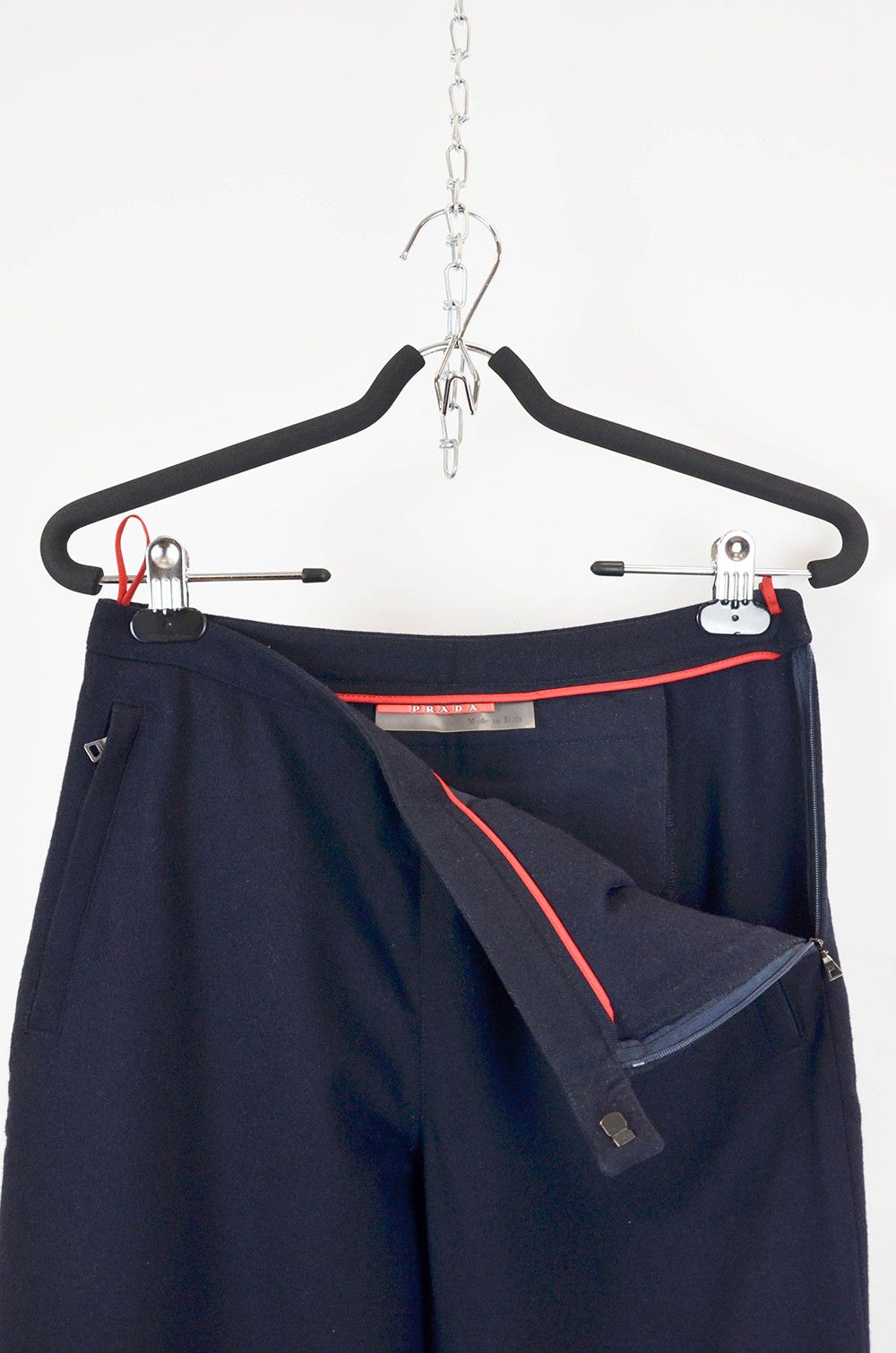 Prada Prada Navy Virgin Wool Pants – Made in Italy – Size 40 Size 27" / US 4 / IT 40 - 8 Thumbnail