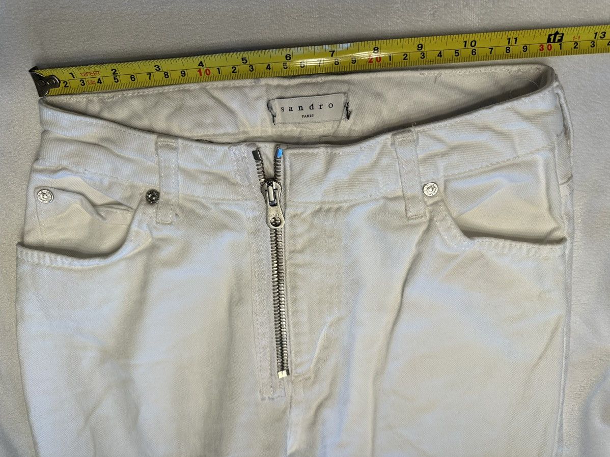 Sandro Sandro Straight Leg Denim Jeans White Women's Size 24”x25” Size 24" / US 00 / IT 34 - 3 Thumbnail