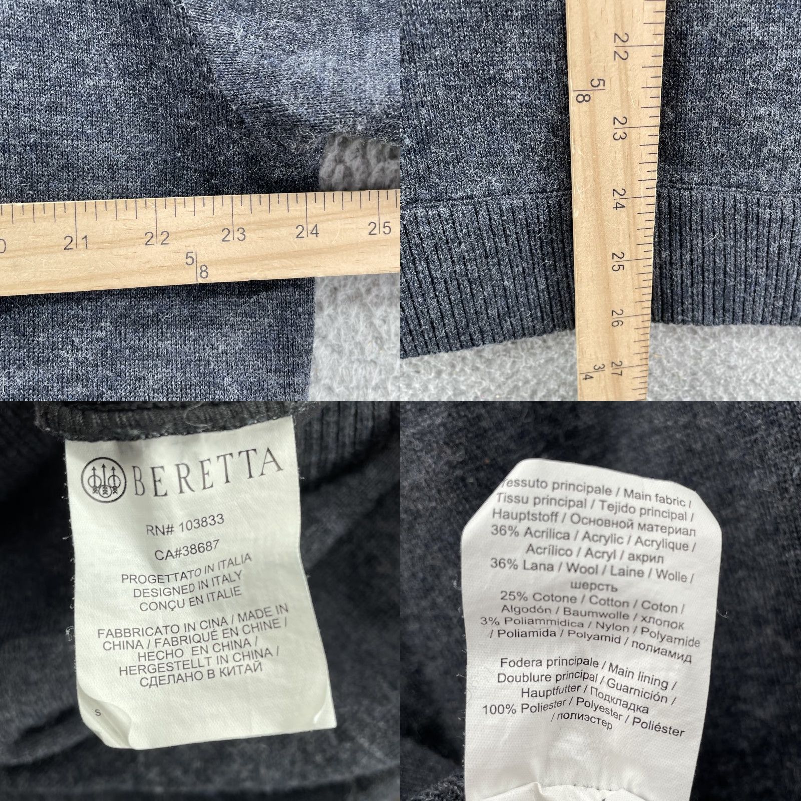 Vintage Beretta Wool Blend Sweater Men XL Shoulder Patch Outdoor Hunting Preppy Shirt (POLO) - Vintage? No Size US XL / EU 56 / 4 - 8 Thumbnail