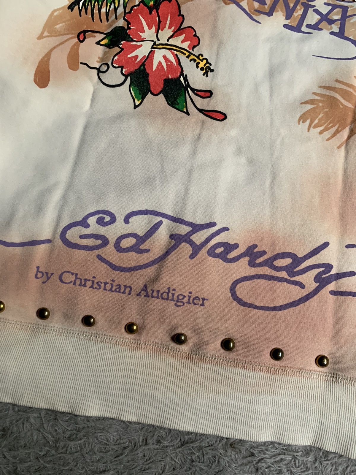 Ed Hardy Y2k Ed hardy by Christian Audigier Surf Crazy Zip Hoodie Size L / US 10 / IT 46 - 8 Thumbnail