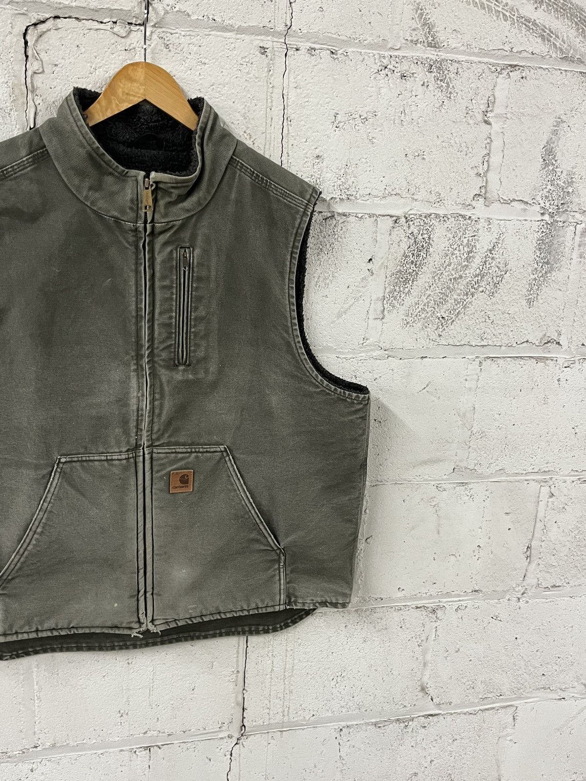 Carhartt Carhartt vest vintage sun faded green rare workwear Size US XL / EU 56 / 4 - 3 Thumbnail