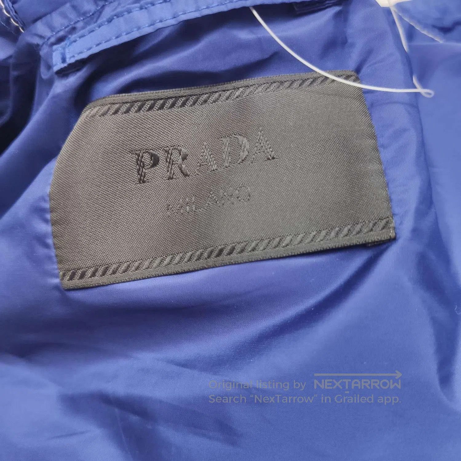 Prada Prada Hooded Triangle Logo Jacket in Blue . Size US M / EU 48-50 / 2 - 3 Thumbnail