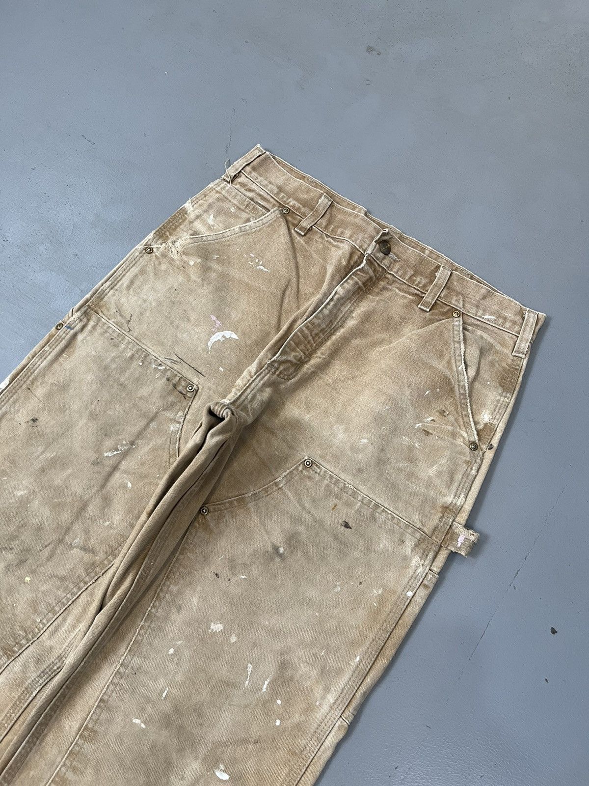 Carhartt × Vintage Sun faded and paint splatter Carhartt double knee denim Size US 32 / EU 48 - 1 Thumbnail