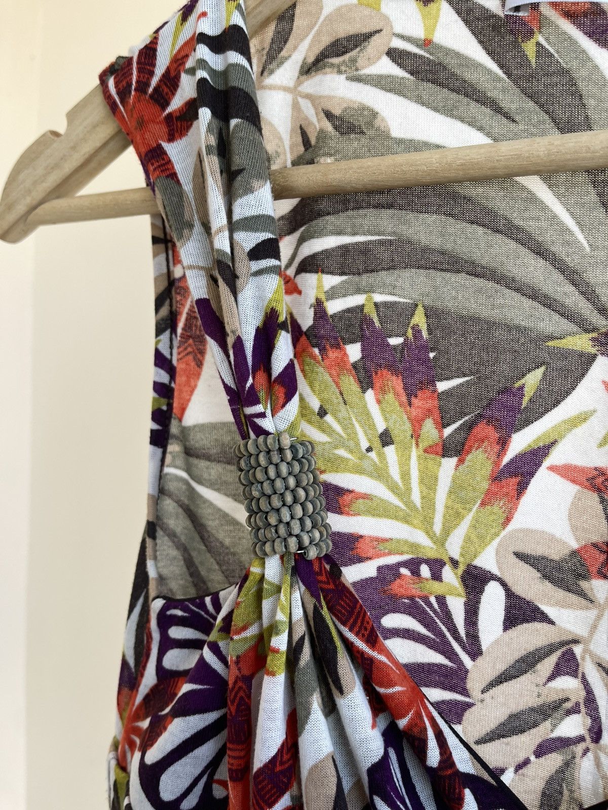Other Cache Cache V-Neck Tropical Floral Print Mesh Tank Top 2000s Size L / US 10 / IT 46 - 4 Thumbnail